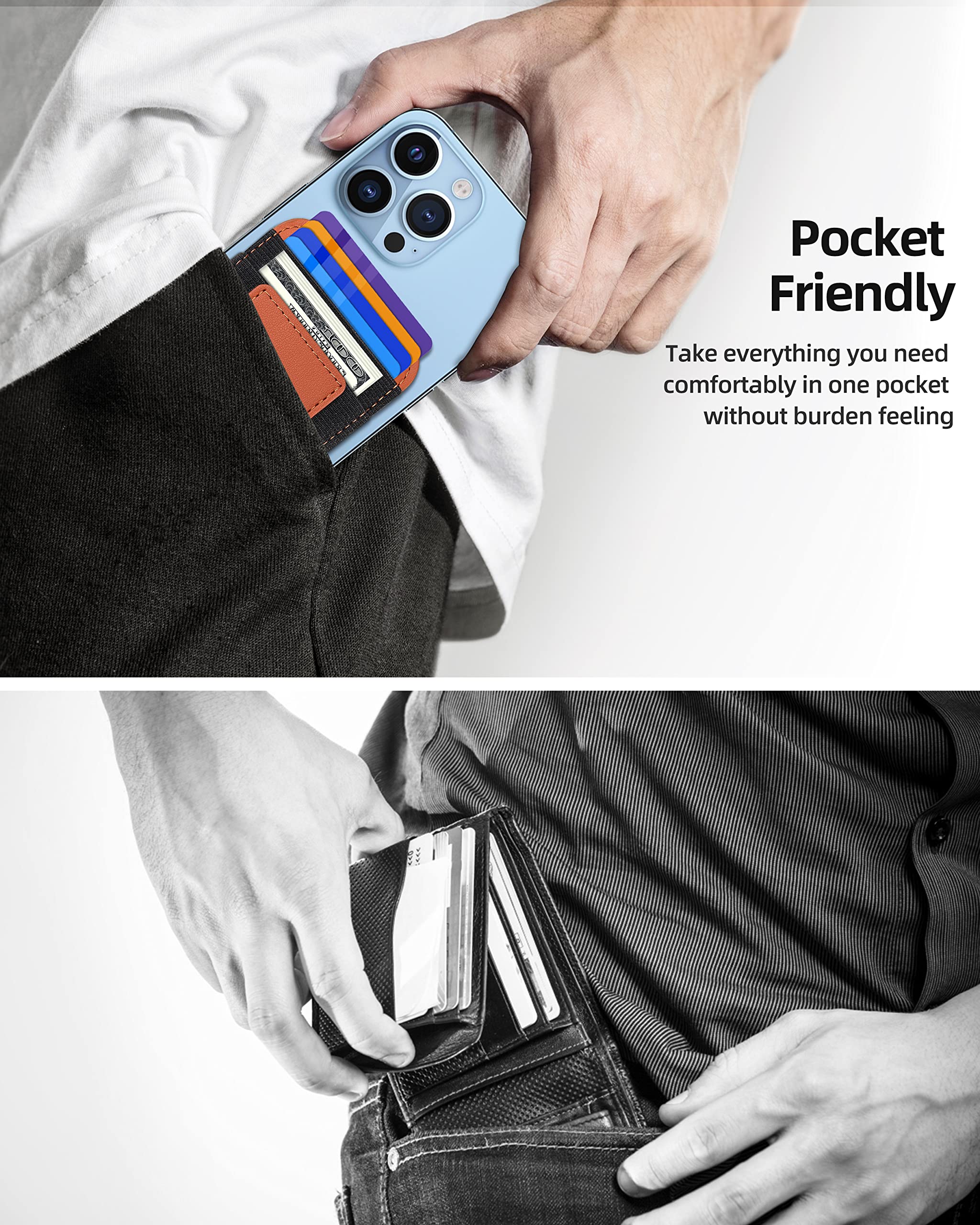 Extrelife Upgraded Magnetic Wallet, Magsafe Wallet For Apple Iphone 16/15/14/13/12 Series, Leather Wallet For Magsafe, Magnetic