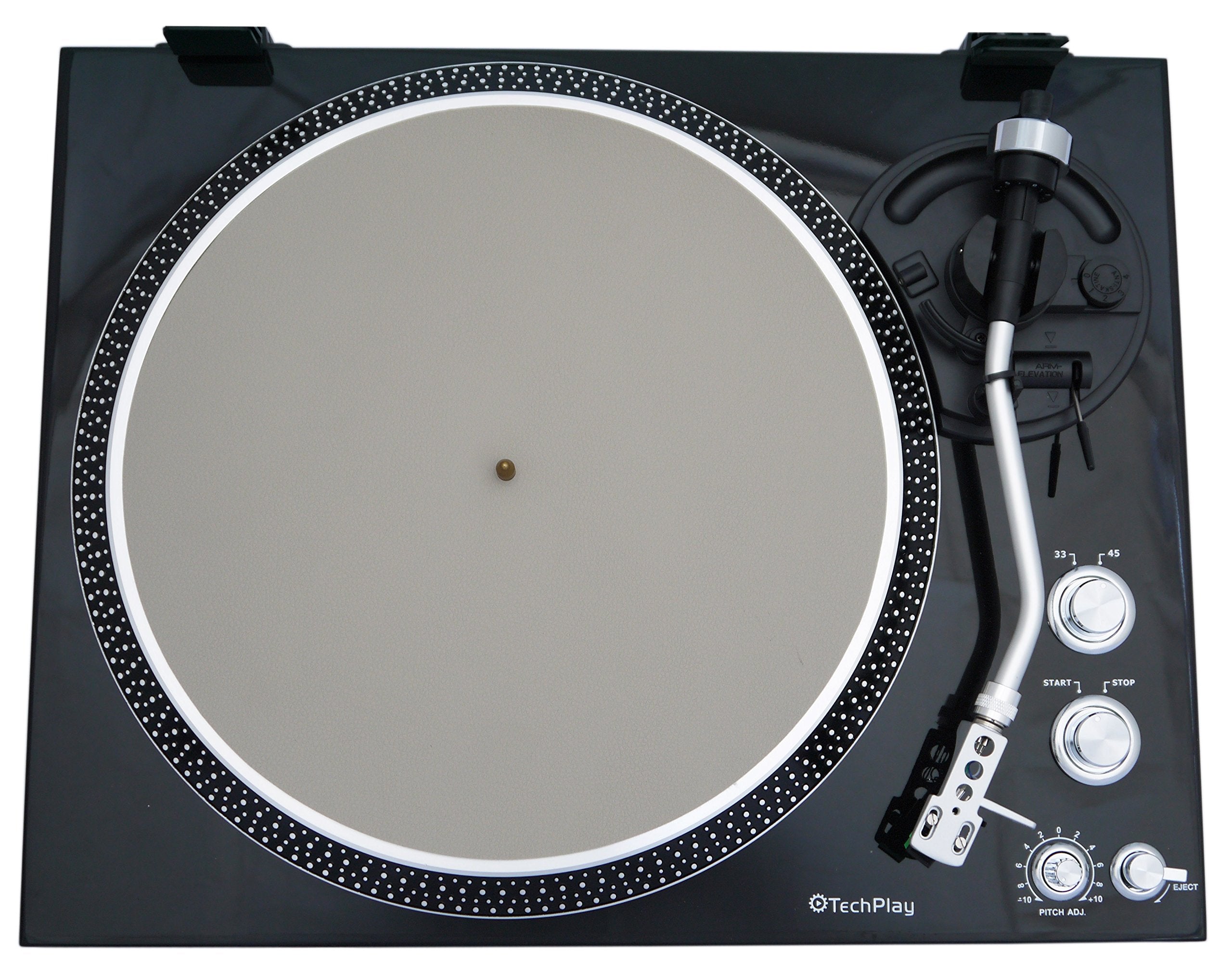Techplay Iep212 Leatherette Anti Static Turntable Mat. Ultra Thin For Maximun Performance (Gray)