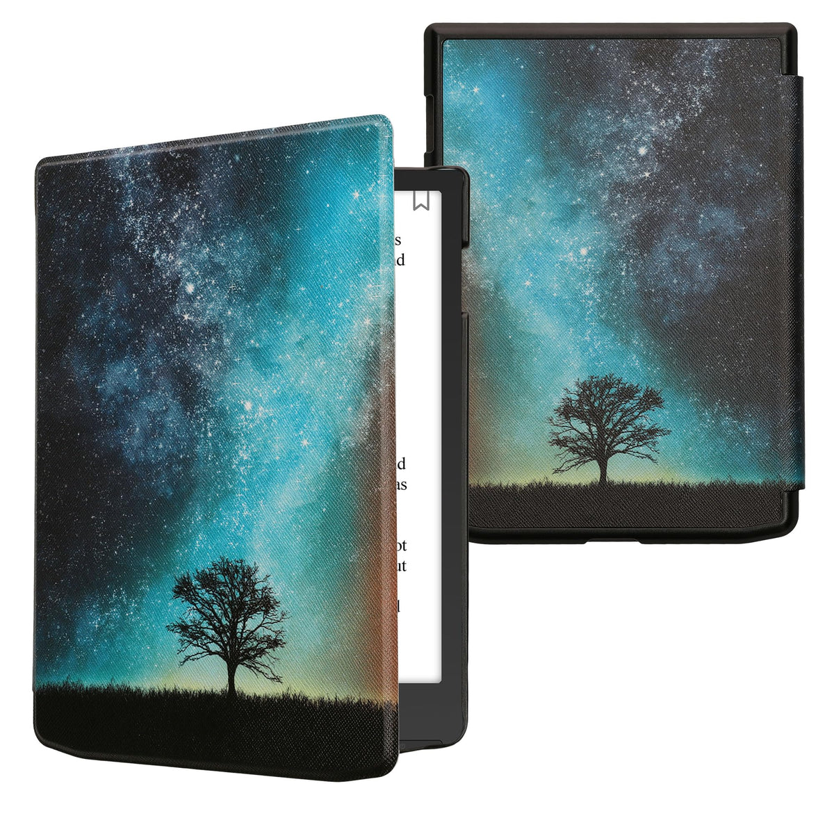 Kwmobile Case Compatible With Pocketbook Inkpad 4 / Color 3 / Color 2 / Vivlio Inkpad 4 Case   Ereader Cover   Cosmic Nature Blu
