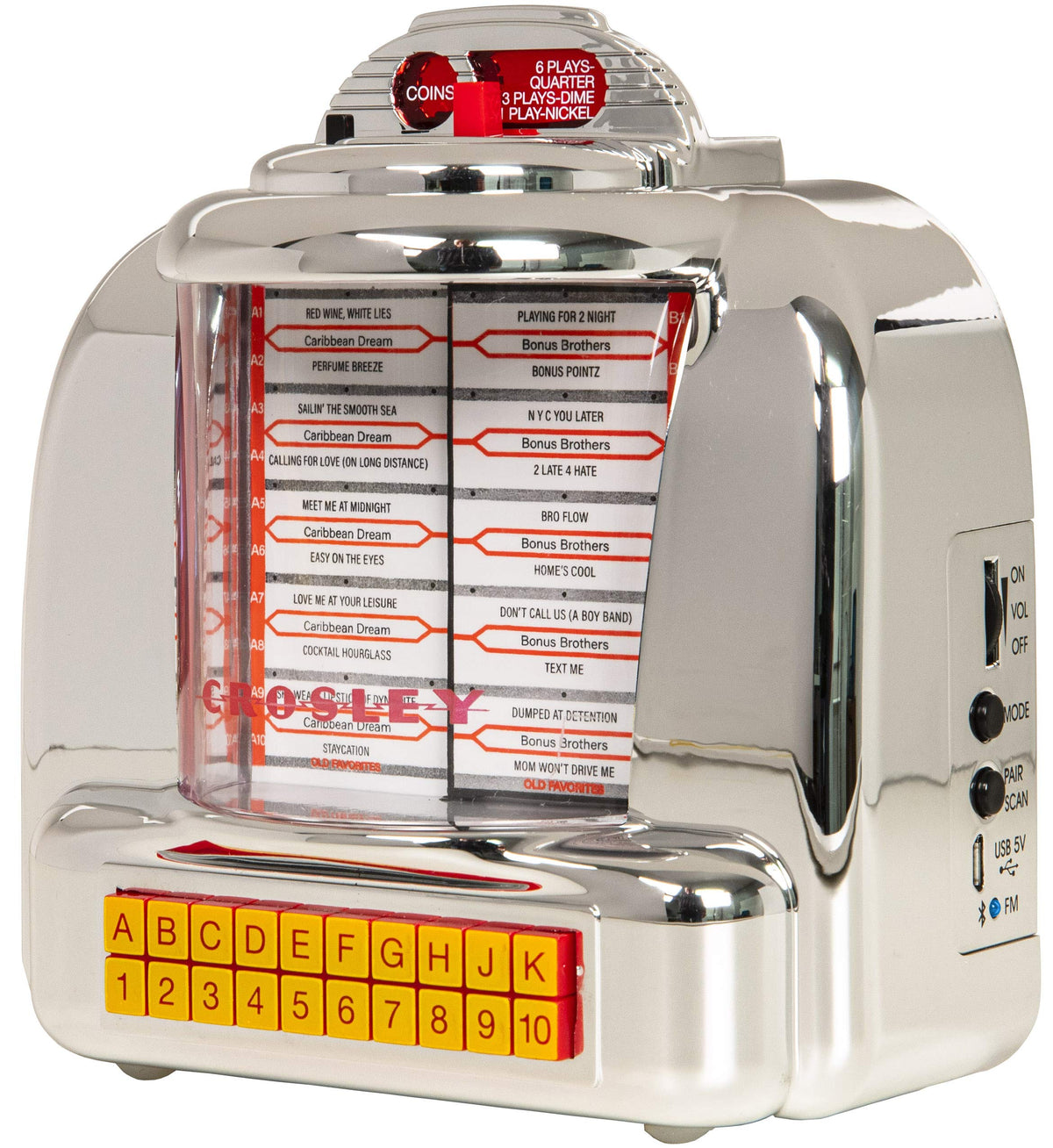 Crosley Cr1120A Si Diner Mini Jukebox Bluetooth Tabletop Fm Radio