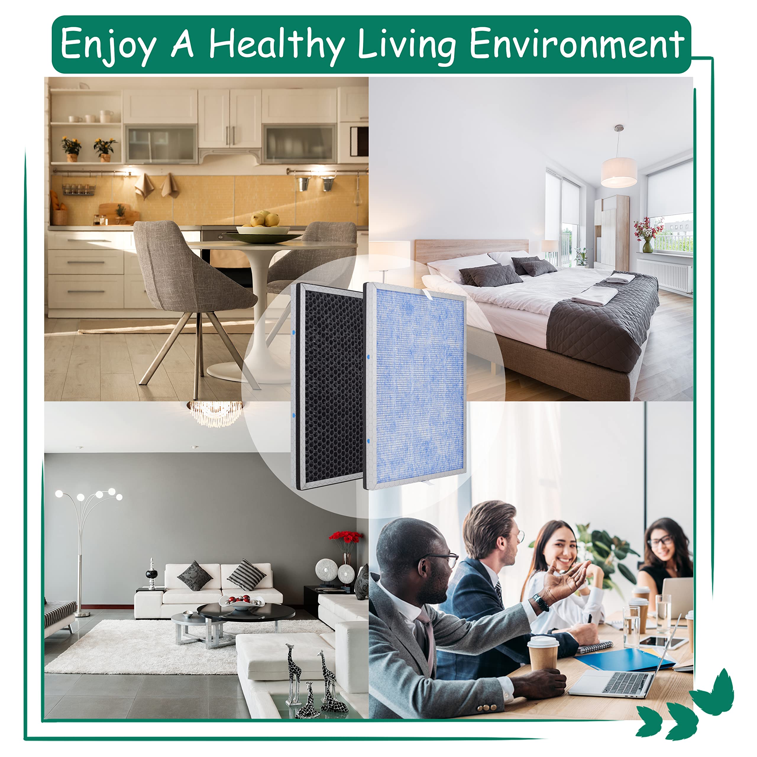 Asheviller Msa3/Msa3S Filter Replacement, Compatible With Membrane Solutions Msa3 And Msa3S Smart Air Purifier, ?Upgraded?3 In 1