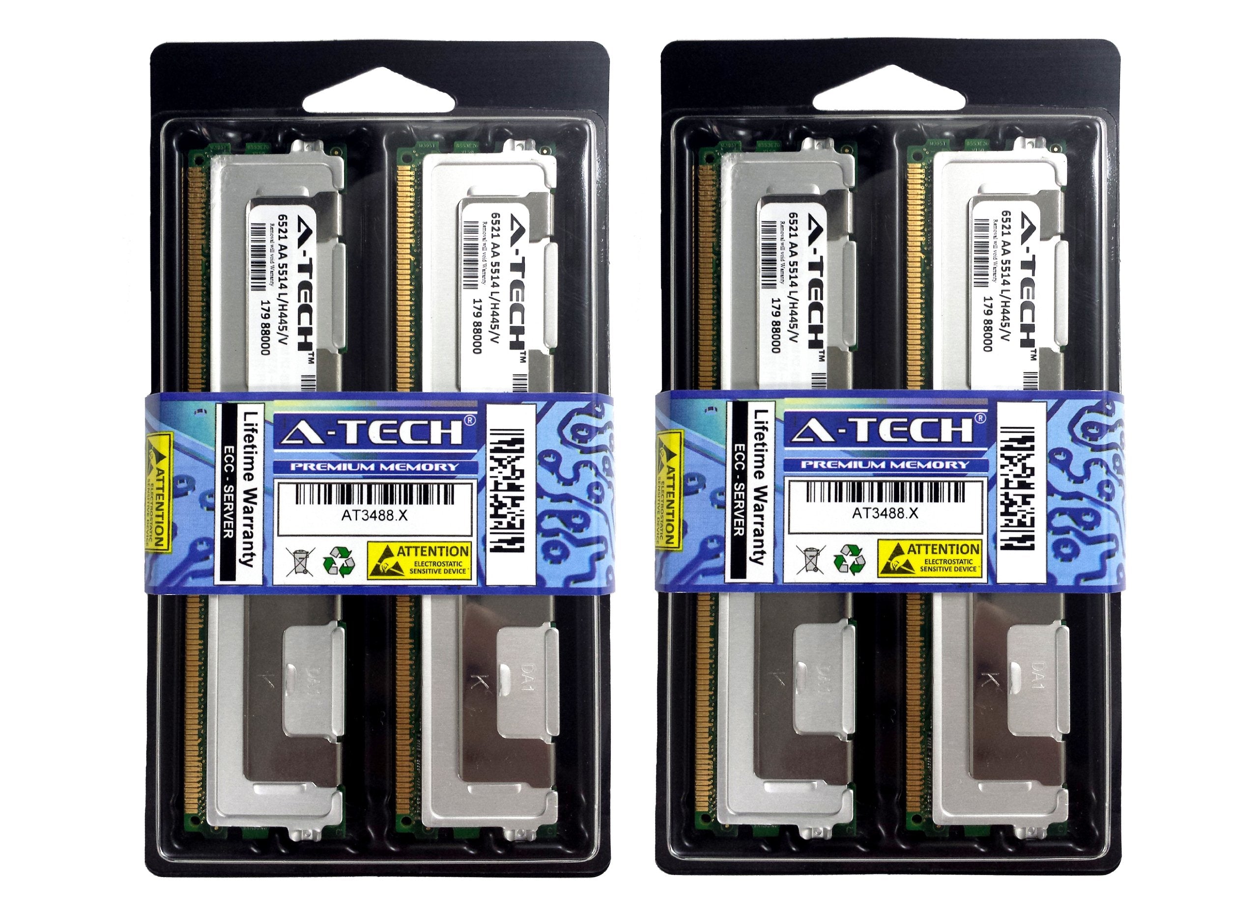 32Gb Kit (4X8Gb) Fully Buffered Ddr2 Server Ram/Memory. Pc2 5300 667Mhz Ddr2 Dimm Ecc (Fully Buffered) 240 Pin 1.8V