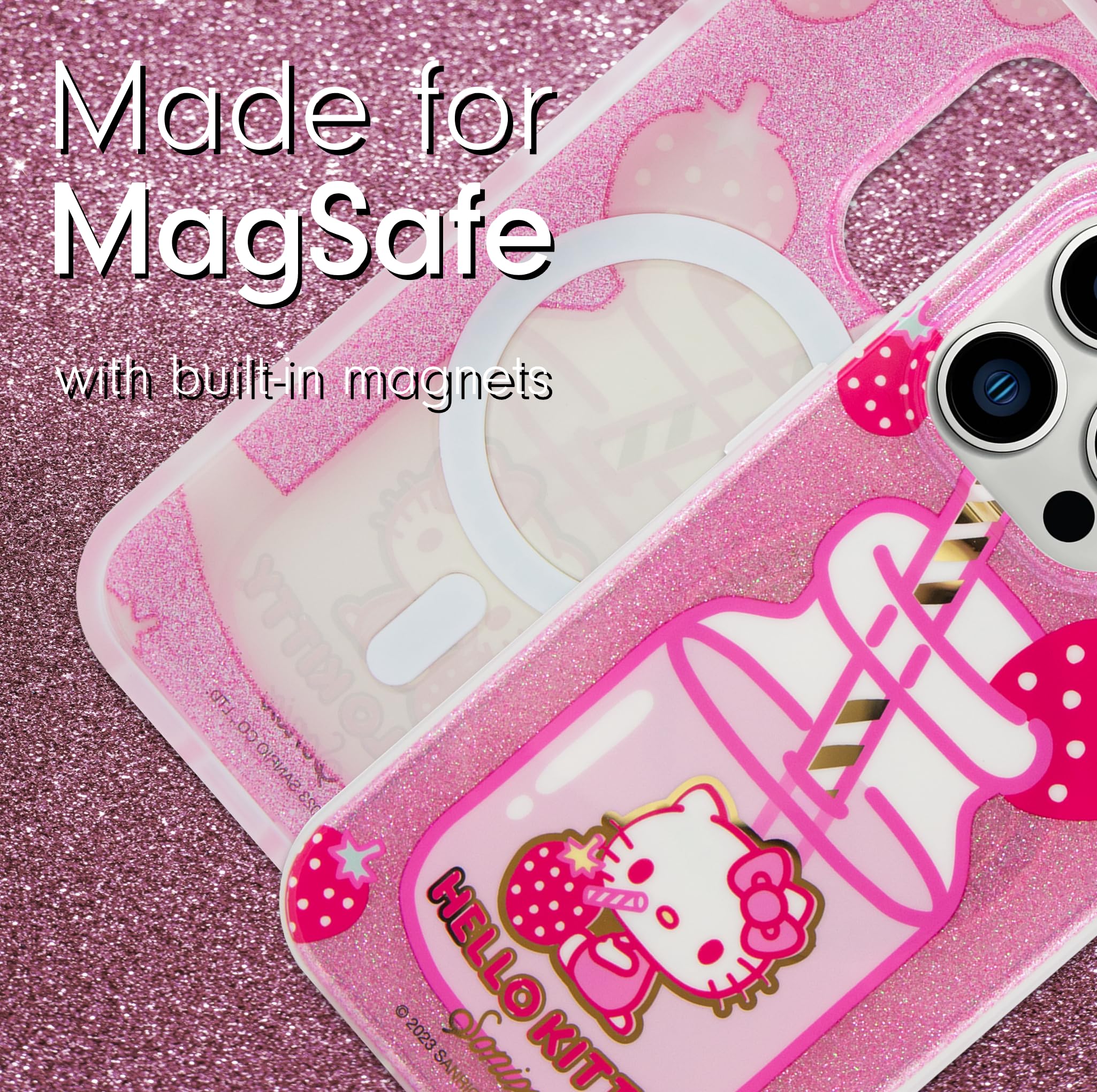 Sonix X Sanrio Case For Iphone 15 Pro | Compatible With Magsafe | 10Ft Drop Tested | Hello Kitty Strawberry Milk