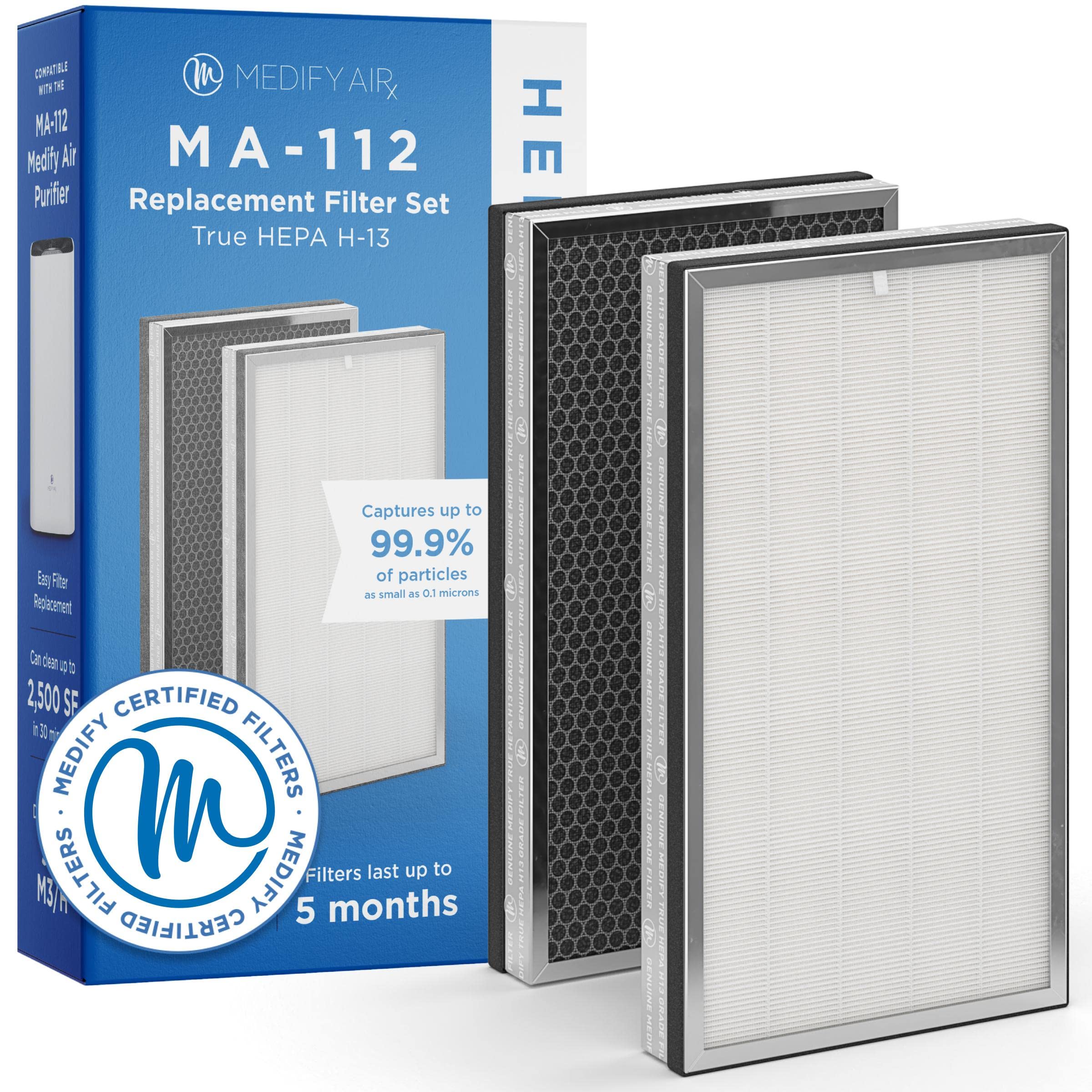Medify Air Ma 112 Genuine Replacement Filter | For Allergens, Wildfire Smoke, Dust, Odors, Pollen, Pet Dander | 3 In 1 With Pre 