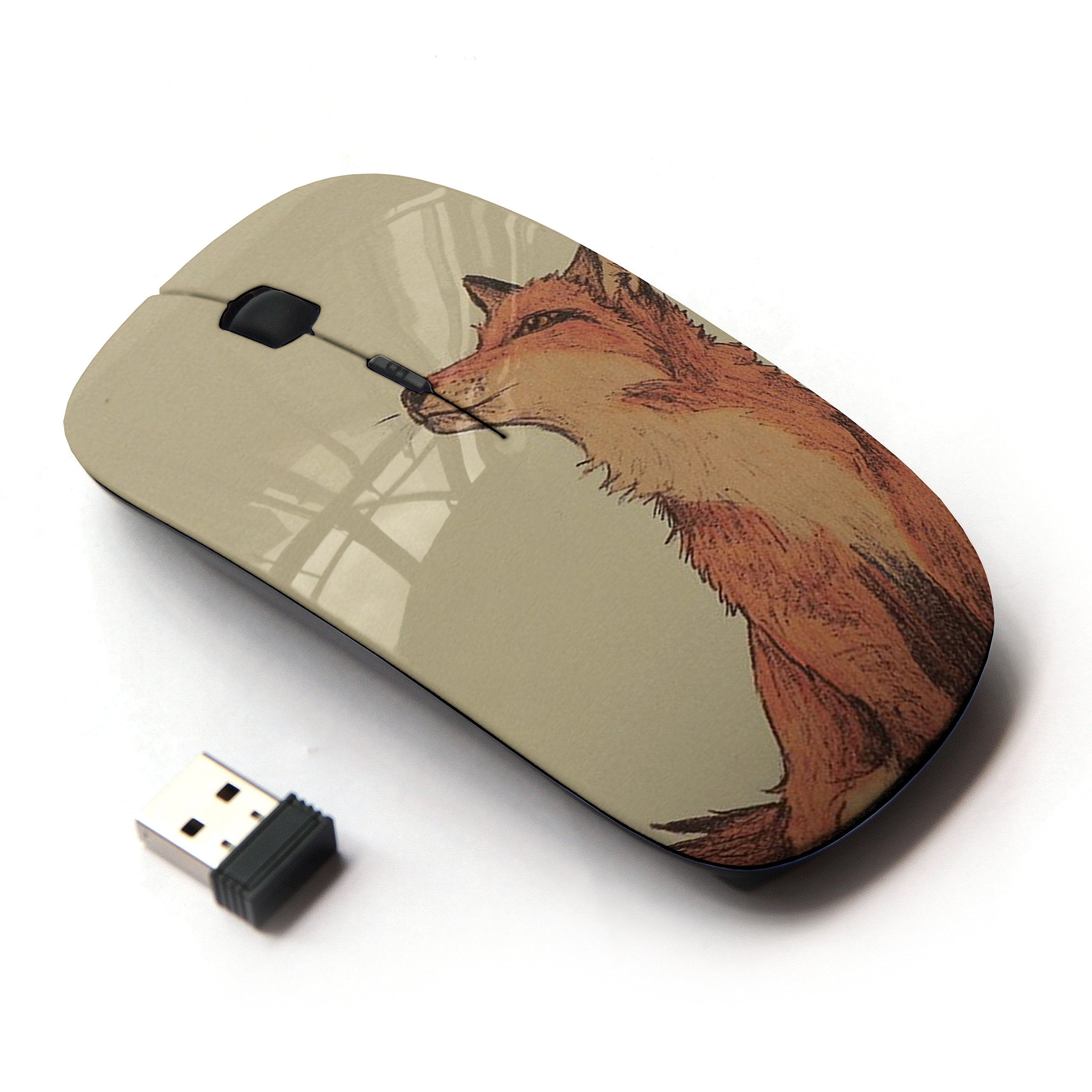 Koolmouse [ Optical 2.4G Wireless Mouse [ Fox Cute Drawing Red Smart Nature ]