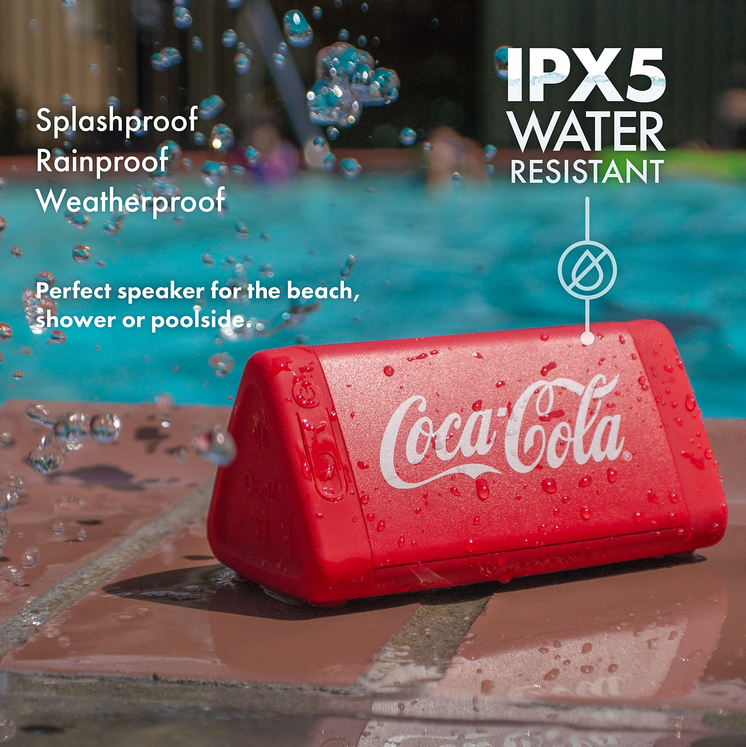 Oontz Angle 3 Coca Cola Edition Bluetooth Speaker, Portable Wireless Bluetooth Speaker, 10 Watts, Up To 100 Ft Bluetooth Range, Loud Portable Bluetooth Speaker (Coke Red)