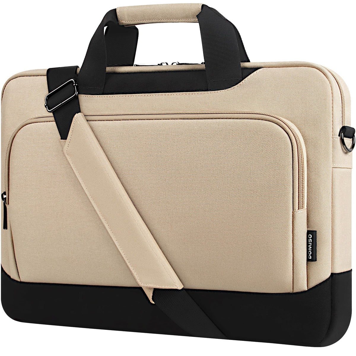 DOMISO 13.5-14 Inch Laptop Sleeve Business Briefcase Ultrabook Notebook Carrying Case Shoulderbag for MacBook Pro 14 Inch 2021 Model A2442 with M1 Pro/ M1 Max Chip & Touch ID,Beige