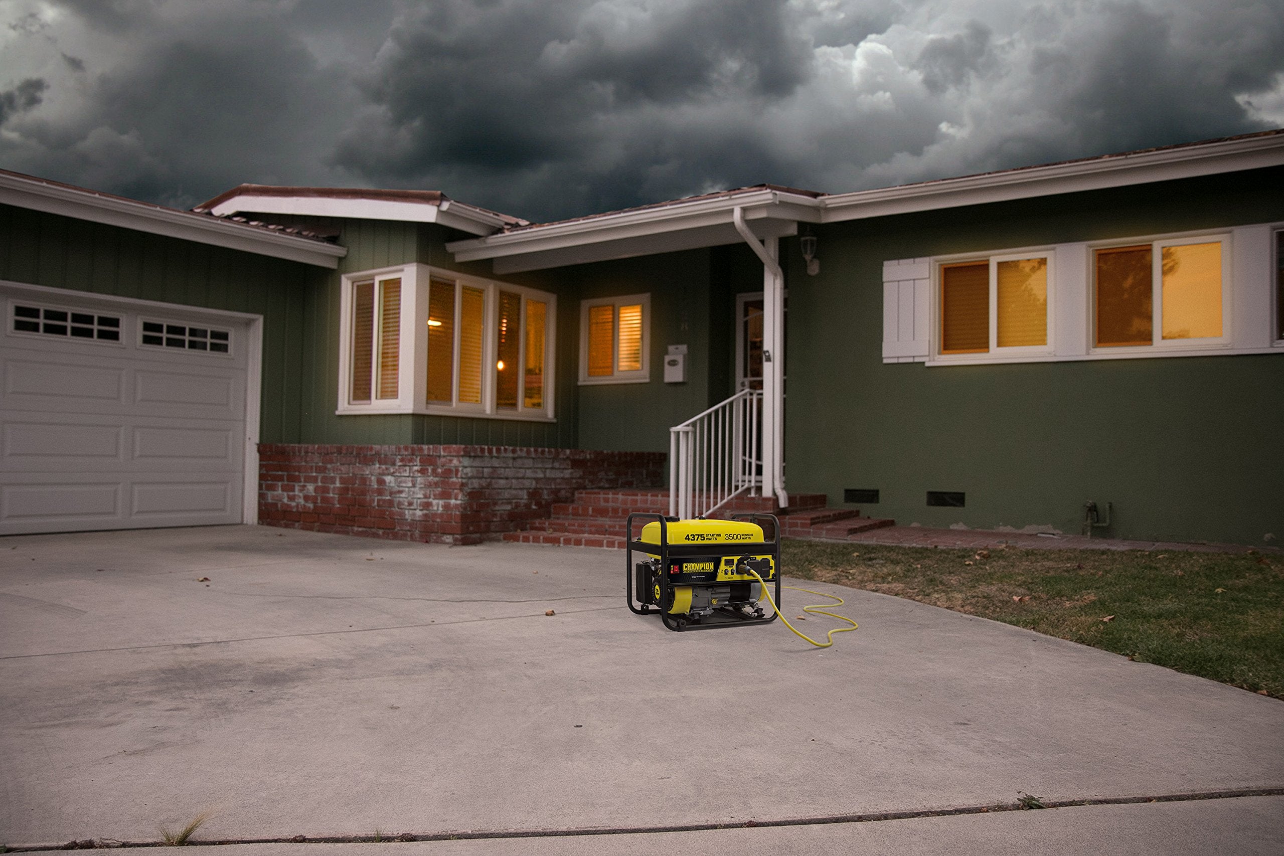 Champion Power Equipment 4375 Watt Rv Ready Portable Generator, Yellow/Black, Carb