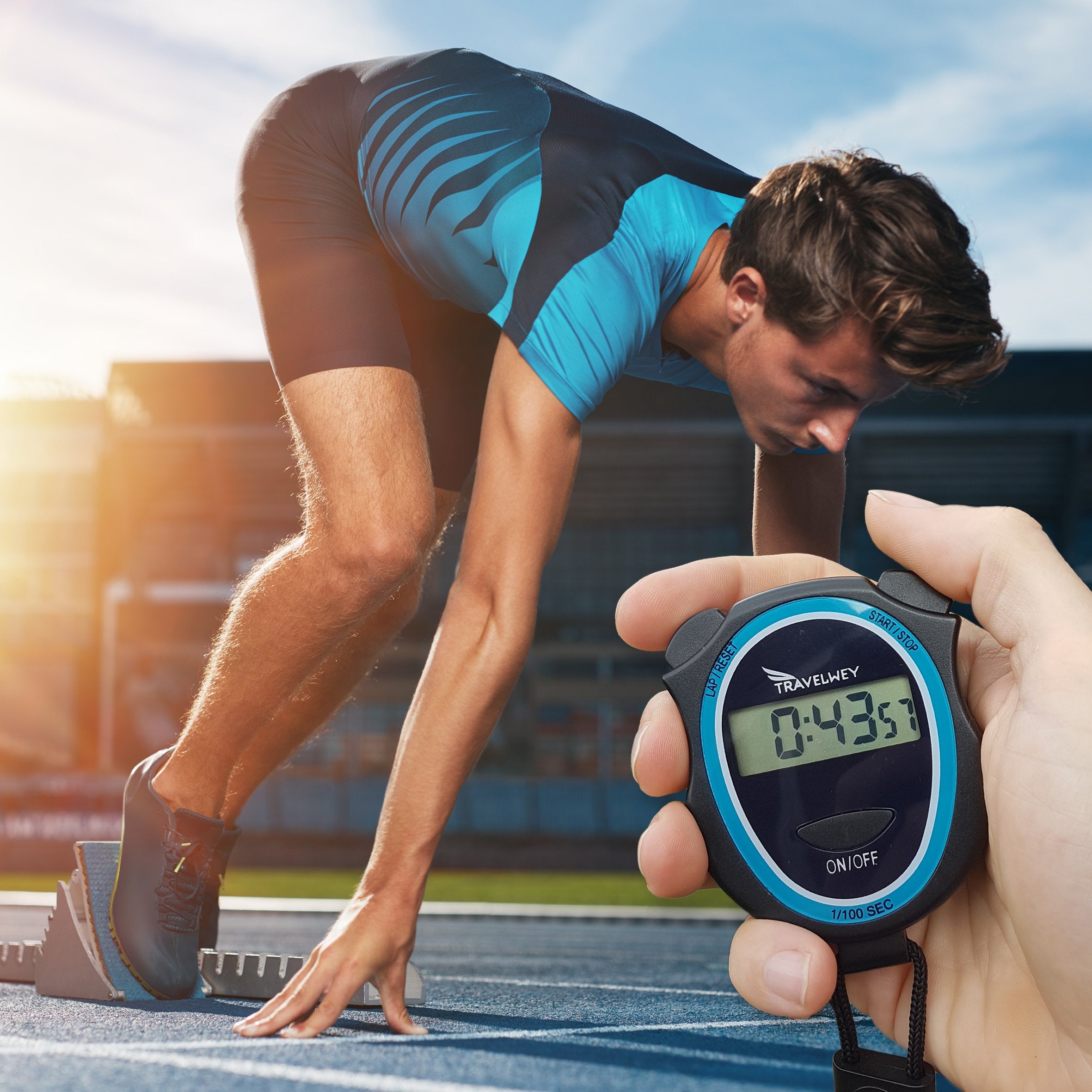 Digital Stopwatch   No Bells, No Whistles, Simple Basic Operation, Silent, Clear Display, On/Off, Child Friendly, Aaa Batteries