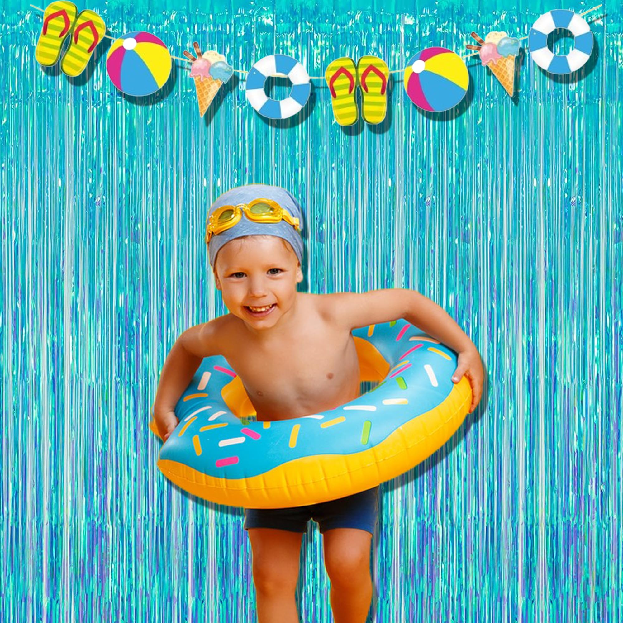 Braveshine Party Decorations Iridescent Foil Fringe Backdrops   2 Packs 3.2 X 6.5 Ft Metallic Tinsel Photo Booth Props Streamer