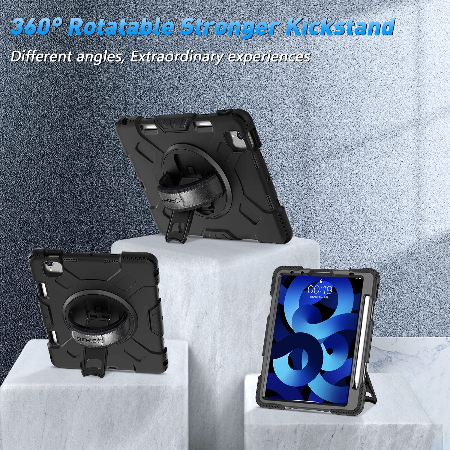 Supfives Case For Ipad Air 5Th Generation 10.9 Inch 2022: Military Grade Silicone Protective Cover For Ipad Air 4Th Gen/Ipad Pro