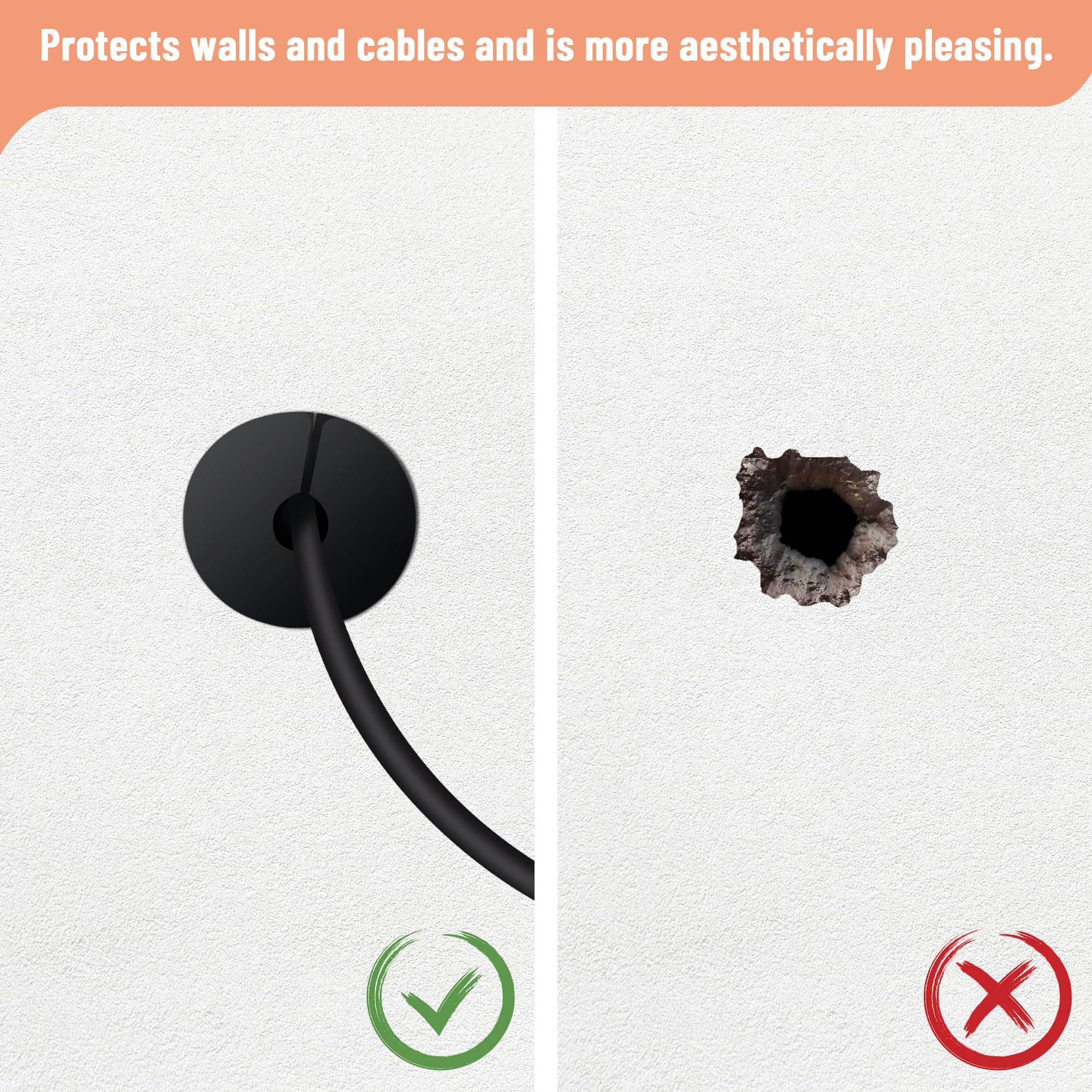 Cable Routing Kit For Starlink For 3/4 Inch Wall Hole, Starlink Accessories, Silicone Cable Wall Pass, Starlink Anti Slip Wall G