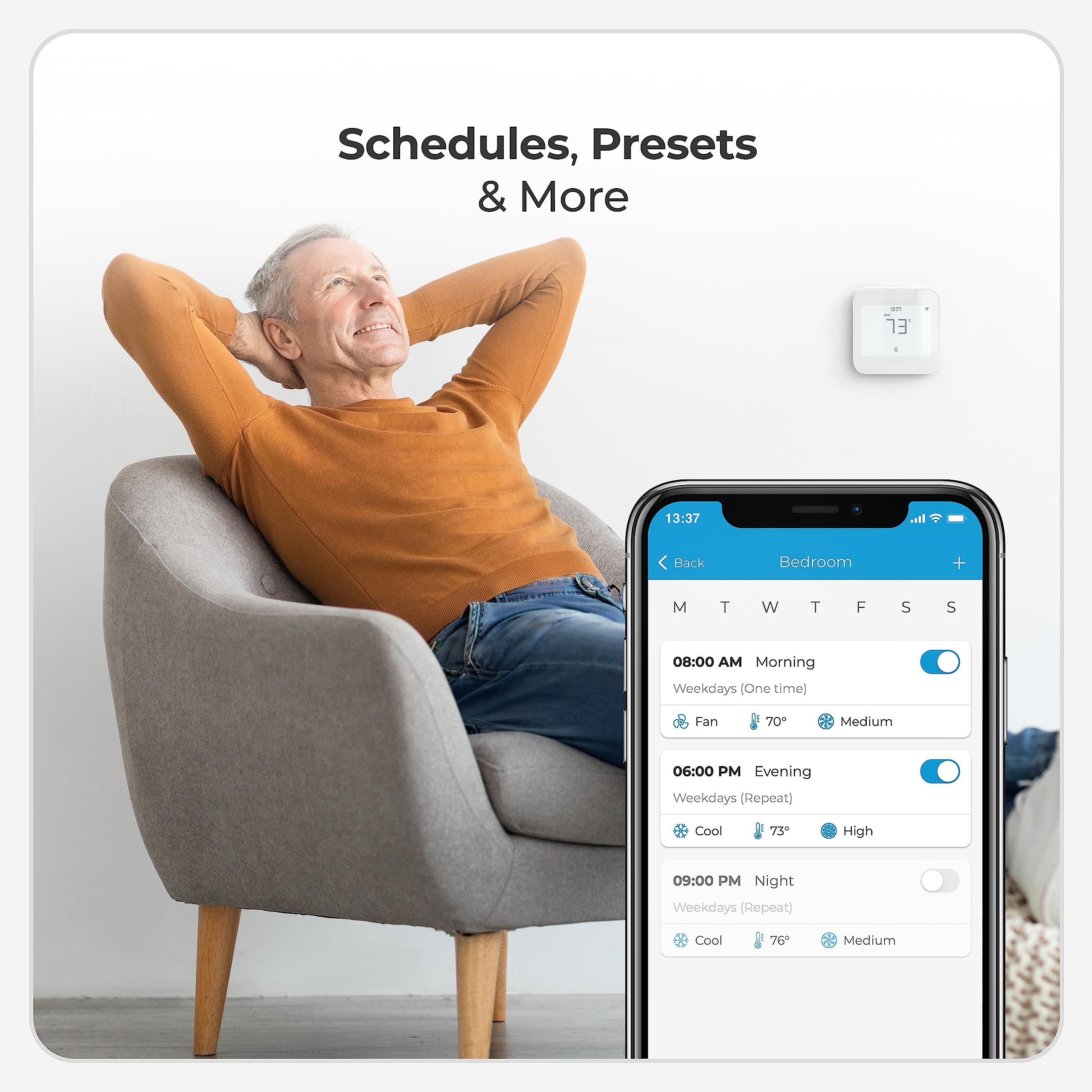 Breez Max | Smart Ac Controller | Wifi Thermostat For Mini Split, Window, Portable Acs/Heat Pumps | Ai Based Tech | Free App, No