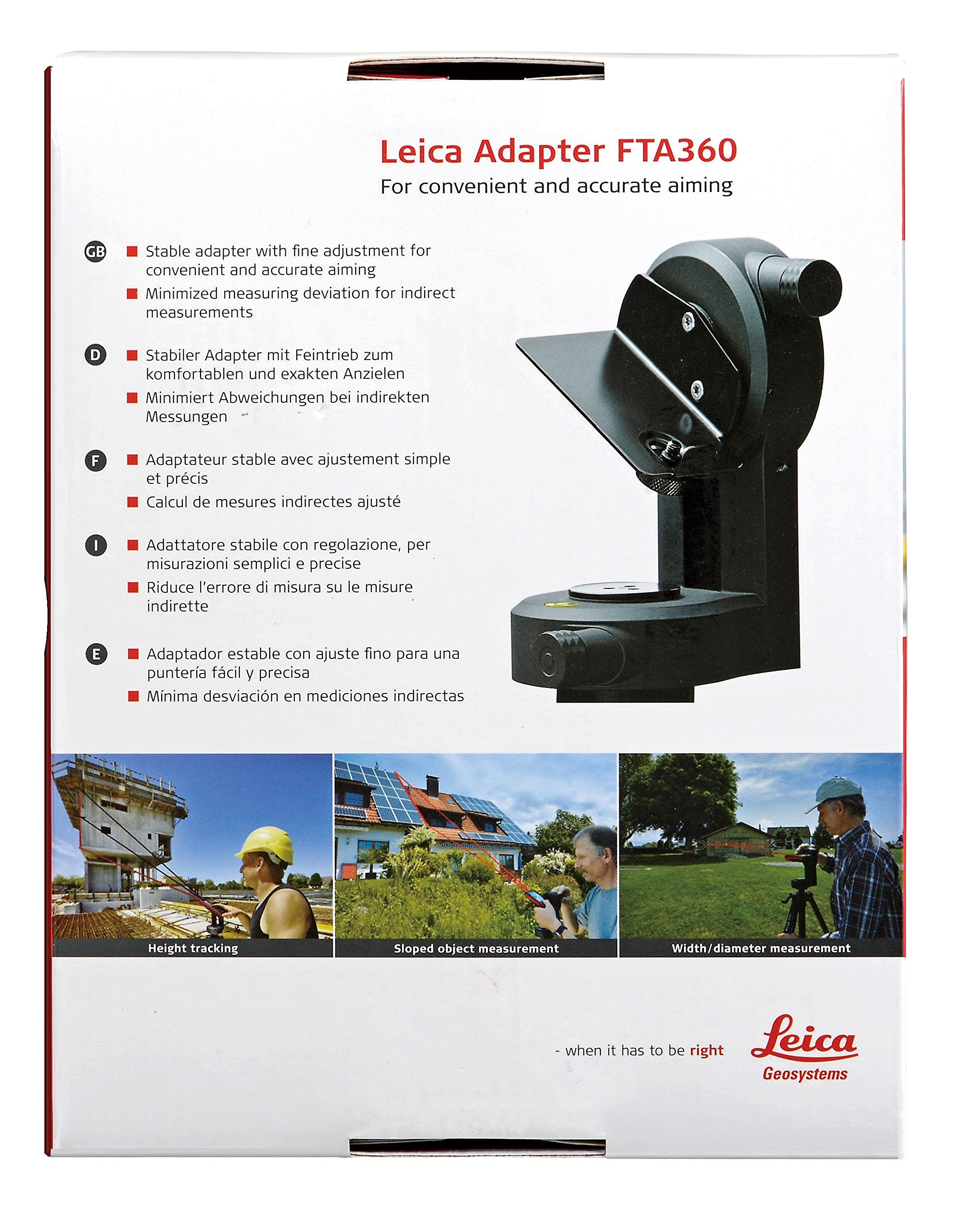Leica Disto Fta360 Tripod Adapter, Red/Black