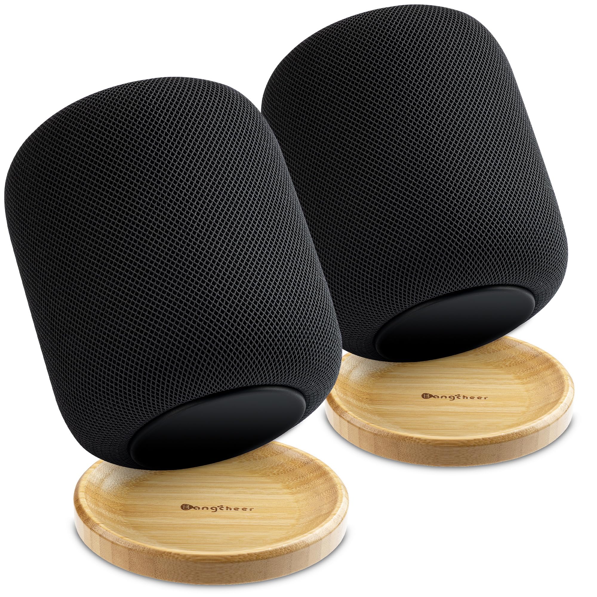 Bangcheer Bamboo Stand For Homepod/Homepod 2 With Non Slip Feet And Scratch Resistant Elegant Space Saving Smart Speaker Bamboo