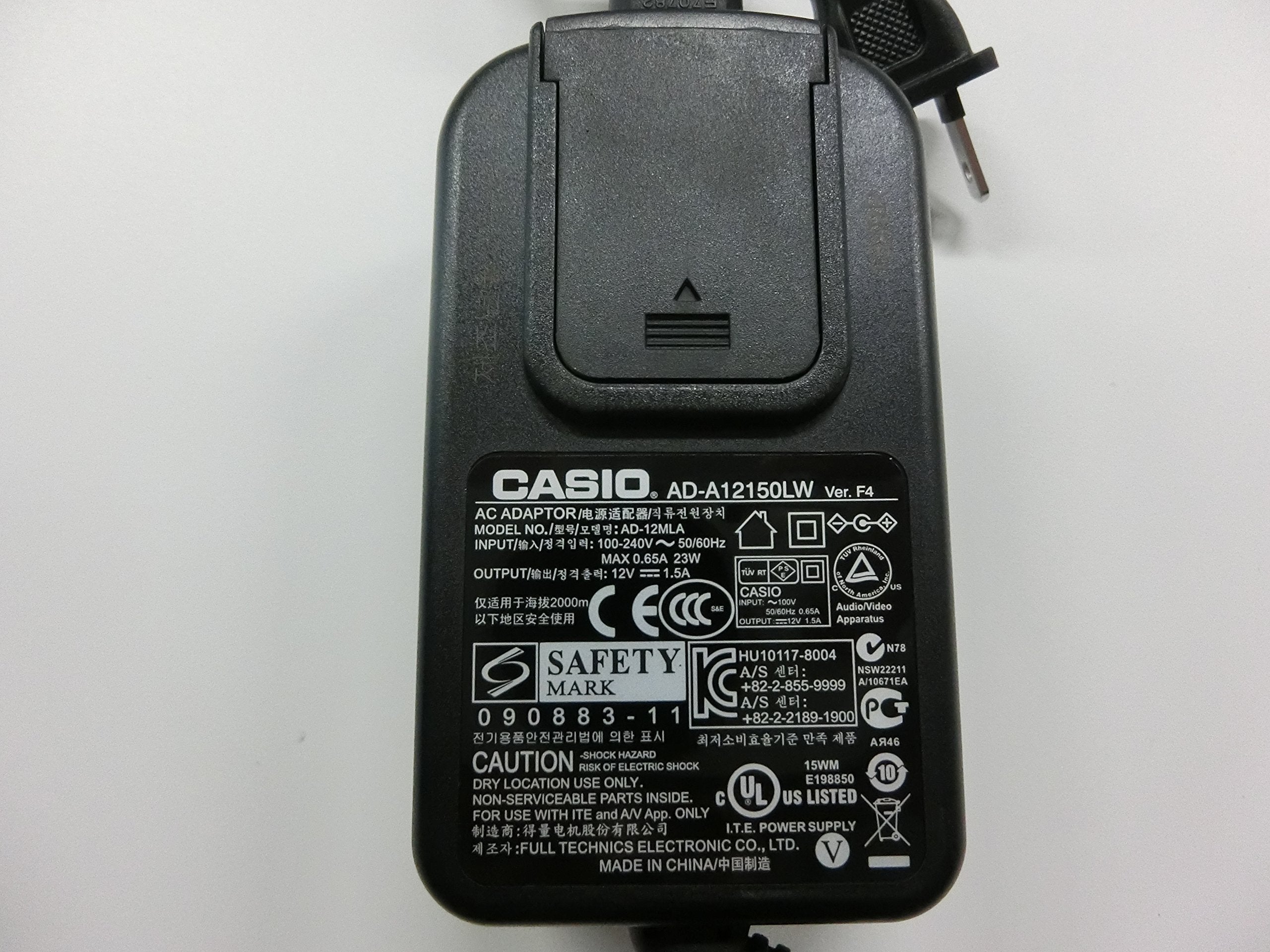 Ac For Casio 12V Adapter Ad-A12150Lw