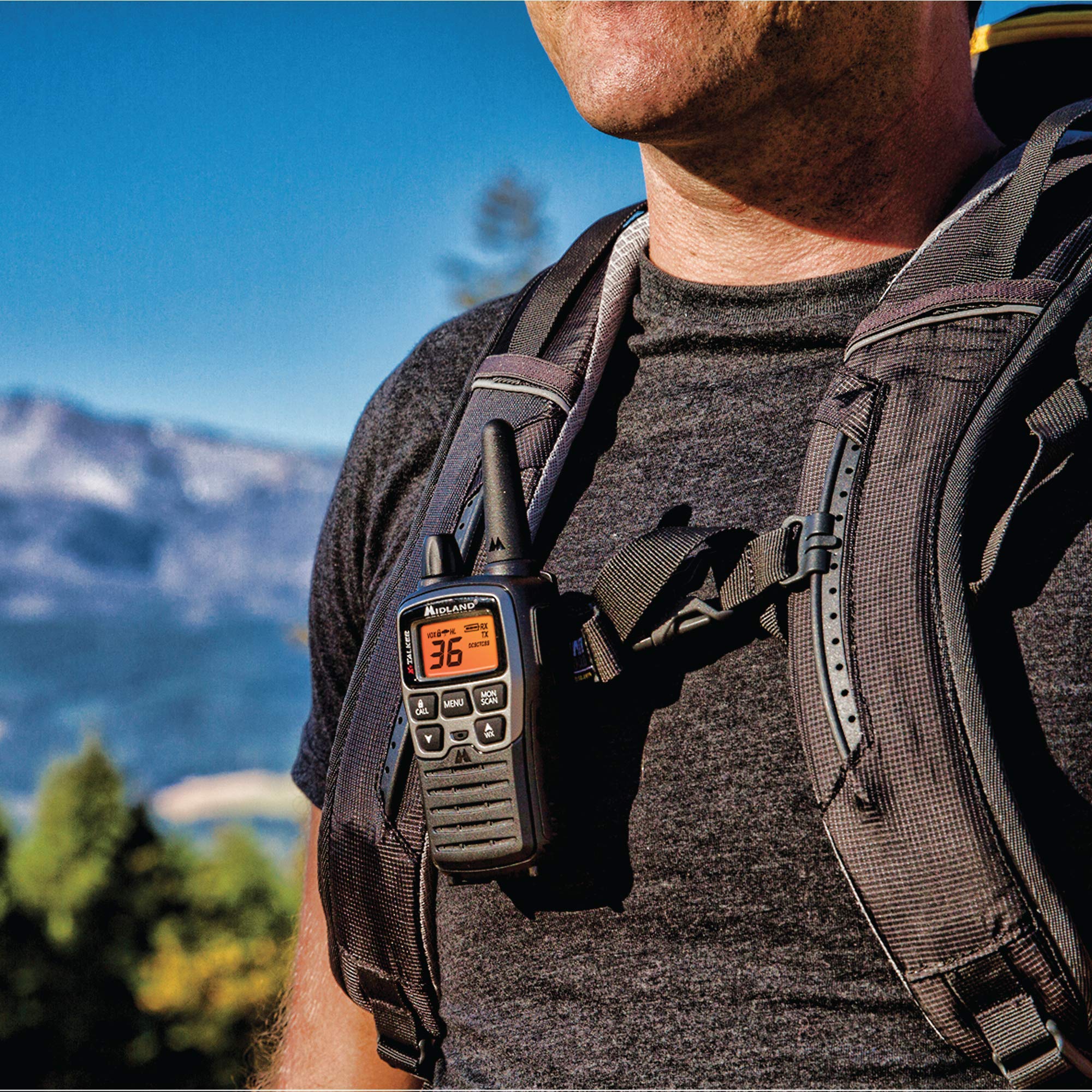 Midland T71Vp3 36 Channel Frs Two Way Radio   Up To 38 Mile Range Walkie Talkie   Black/Silver (Pack Of 10)