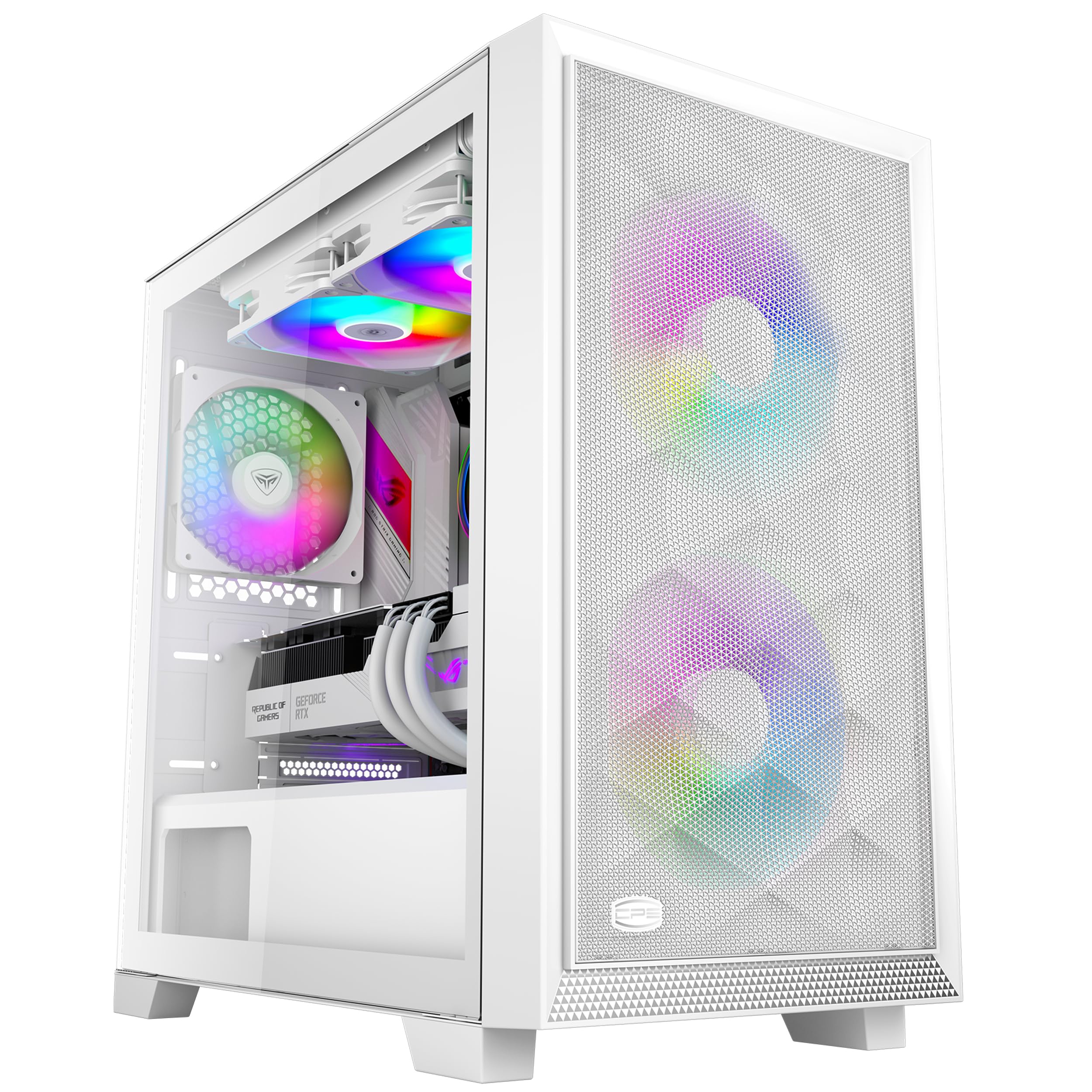 Pccooler Cps C3D310 Airflow M Atx Pc Case Mid Tower Desktop Computer Gaming Superior Case For Itx/E Atx With 2 Argb Case Fans,16