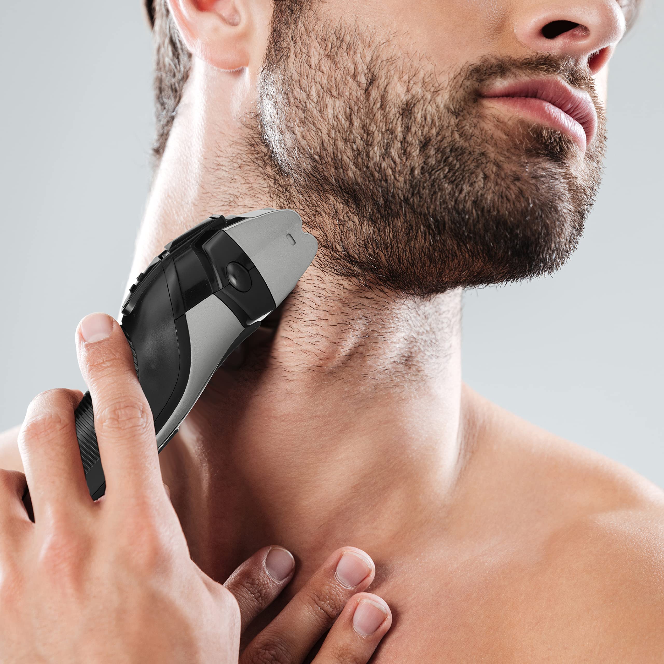 Groom Essentials Rechargeable Dual Foil Electric Shavers For Men | Pop Up Neck And Beard Trimmer For Men | Electric Razor For Me