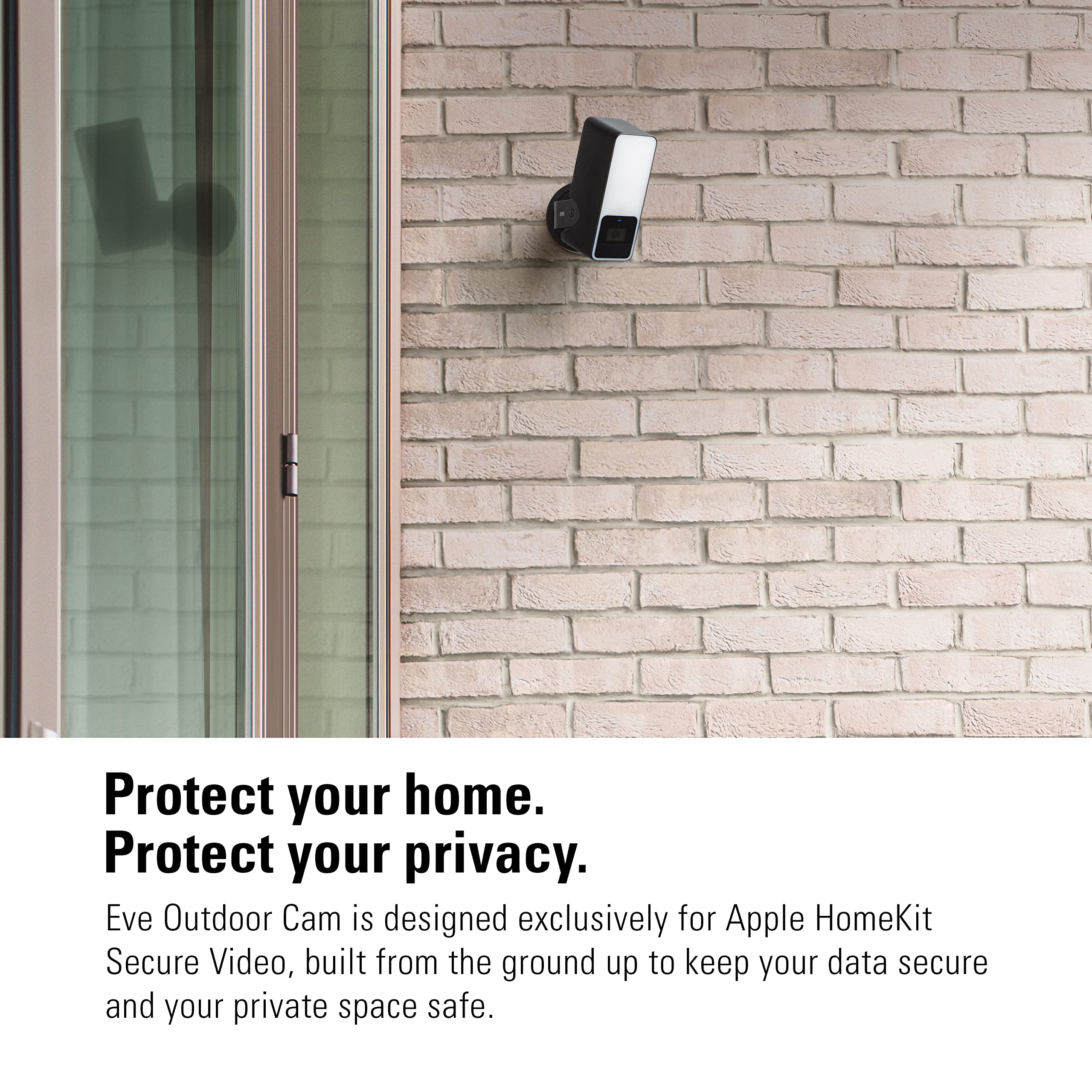 Eve Outdoor Cam   Secure Floodlight Camera, Maximum Security & Privacy (Homekit Secure Video), 1080P, Night Vision, Wi Fi (2.4 G