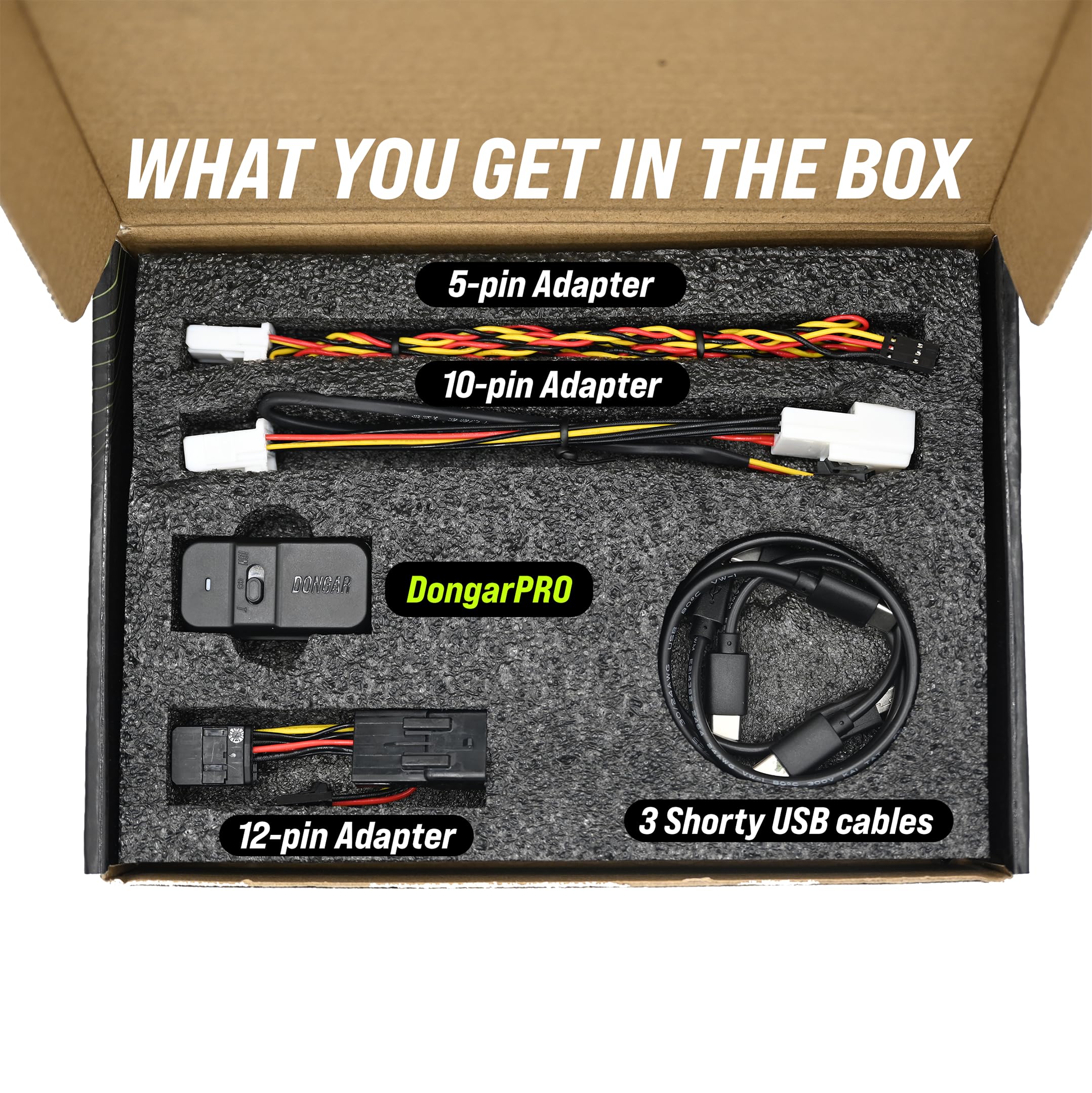 Dongar Pro Auto Dimming Rearview Mirror Dash Cam Power Adapter, 3 Modes (Dongar Pma 01)