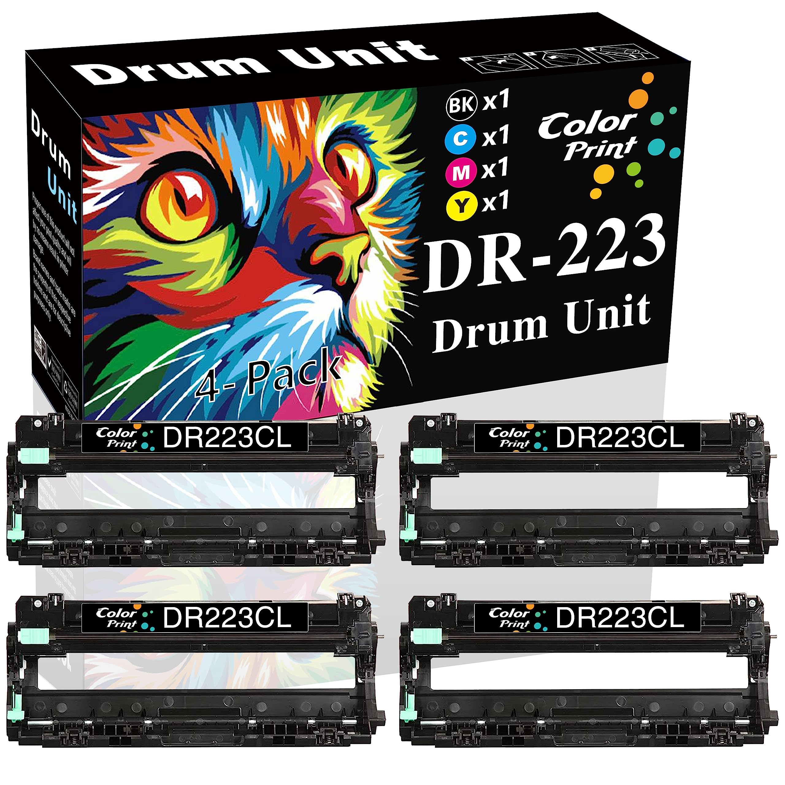 4 Pack Colorprint Compatible Drum Unit Replacement For Brother Dr223Cl 223Cl Dr 223Cl Work With Hl L3210Cw Hl L3230Cdw Hl L3270C