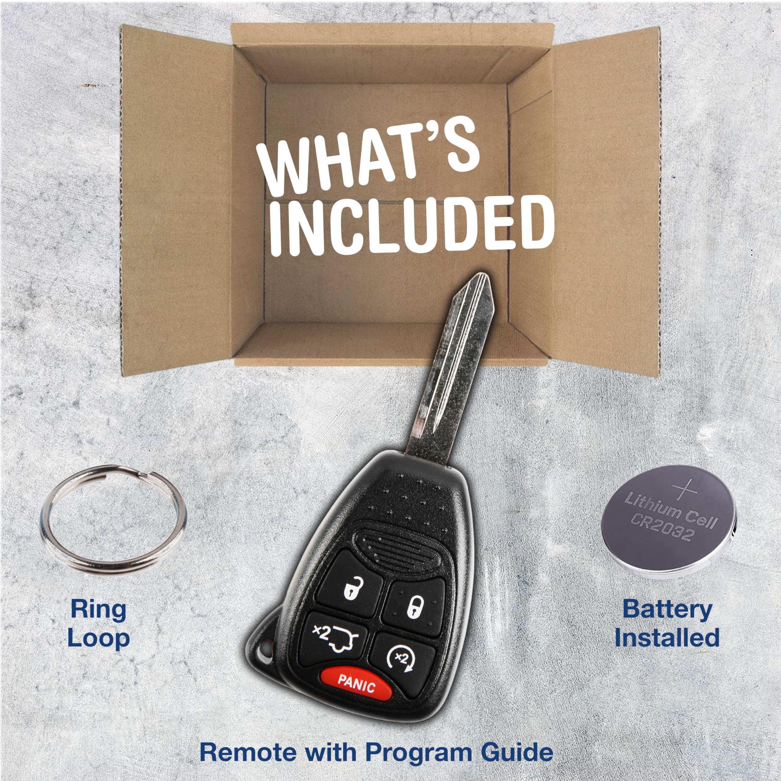 Keylessoption Key Fob Replacement For 2006 2007 2008 2009 2010 2011 2012 2013 2014 Chrysler 200 Aspen Dodge Durango Jeep Cheroke