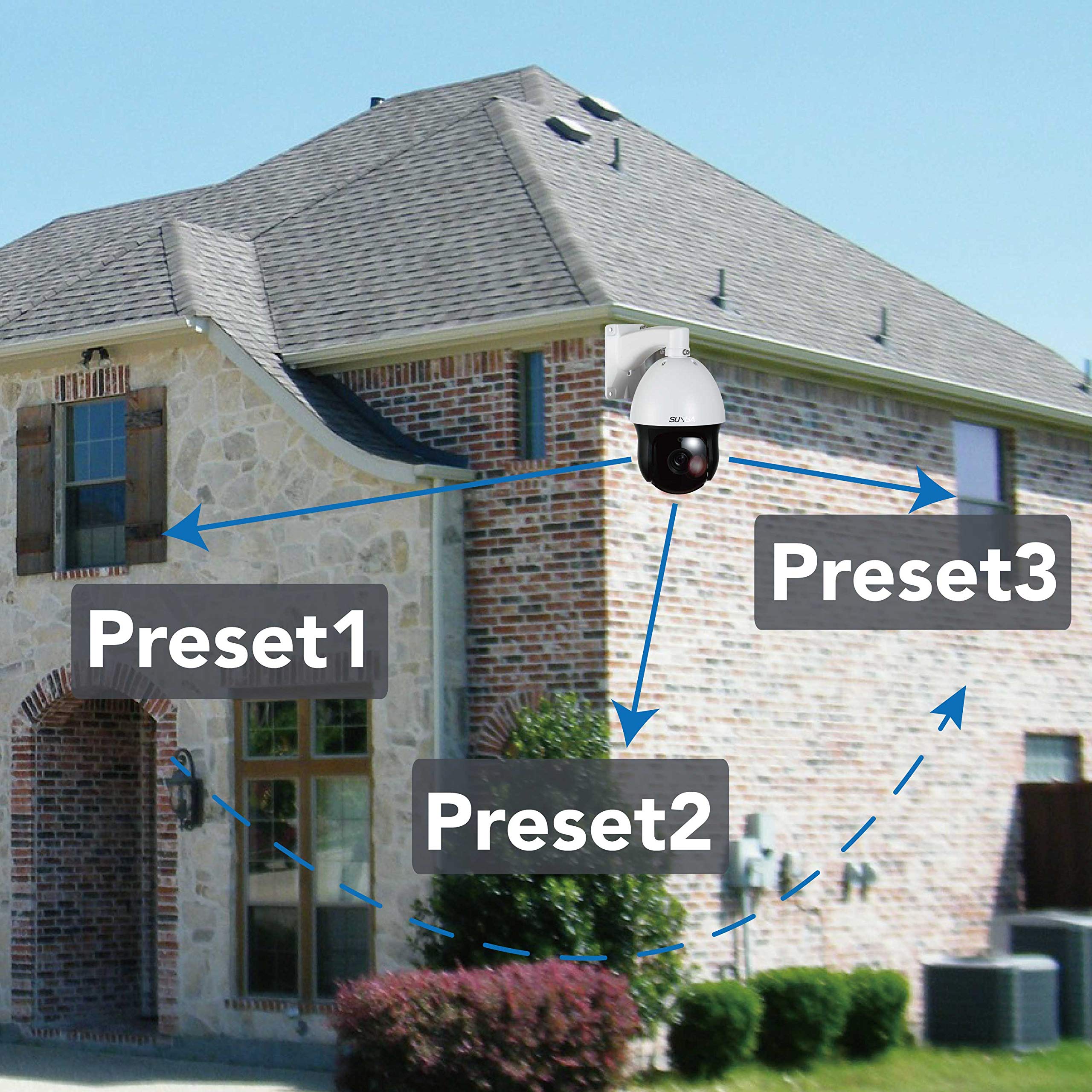 Sunba Outdoor Ptz Analog Camera, 22X Optical Zoom, 960H Cctv Security Dome Camera, Up To 328Ft Night Vision With Rs485 Control (