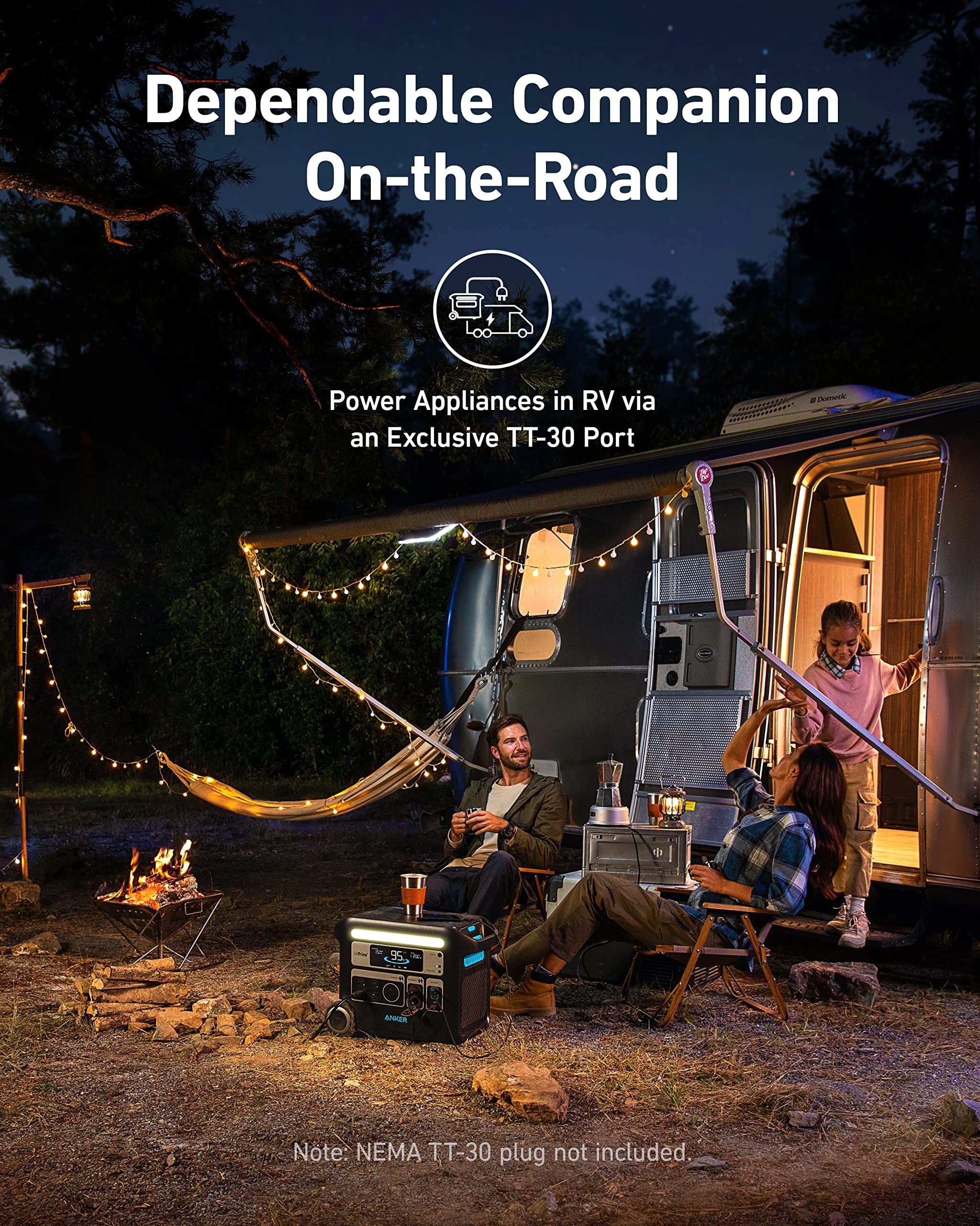 Anker Solix F2000 Portable Power Station, Powerhouse 767, 2400W Solar Generator, Ganprime Battery Generators For Home Use, Lifep