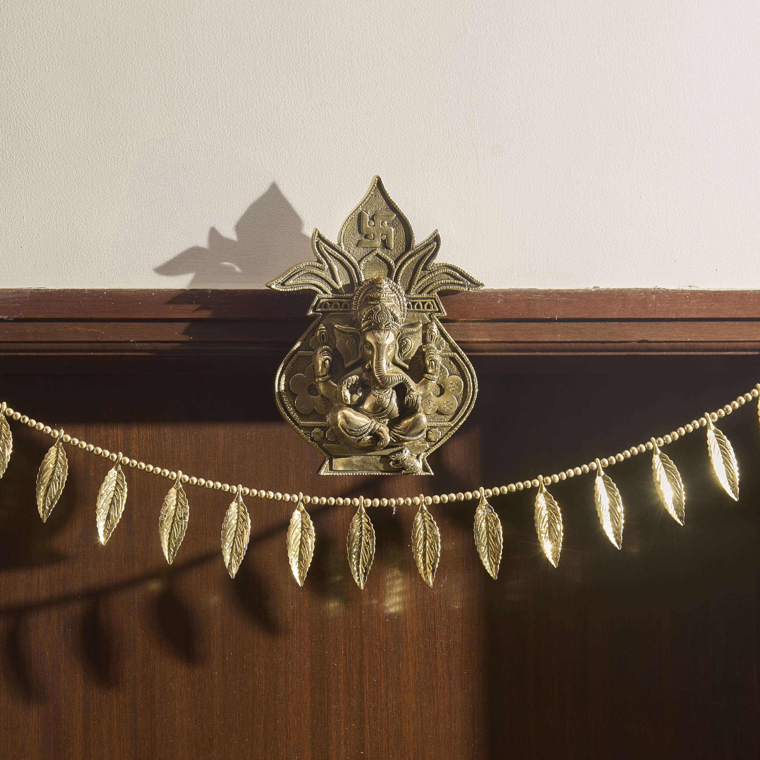 Esplanade Brass Ganesha Kalash Wall Hanging  Sathiya Design, Heavy Solid Brass Door And Home Dcor, Mandir Pooja Decoration, Hous