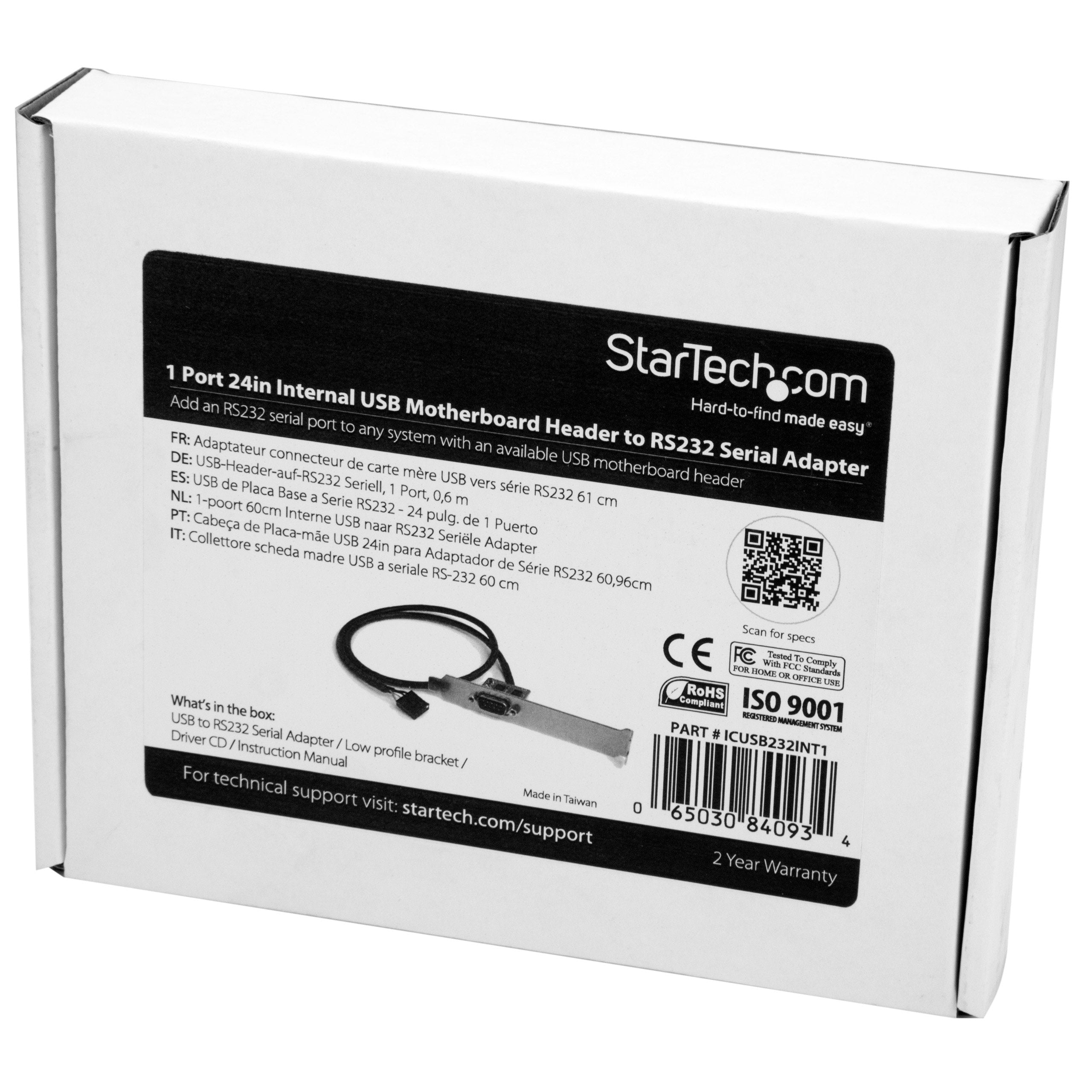 Startech.Com Motherboard Serial Port   Internal   1 Port   Bus Powered   Ftdi Usb To Serial Adapter   Usb To Rs232 Adapter (Icus