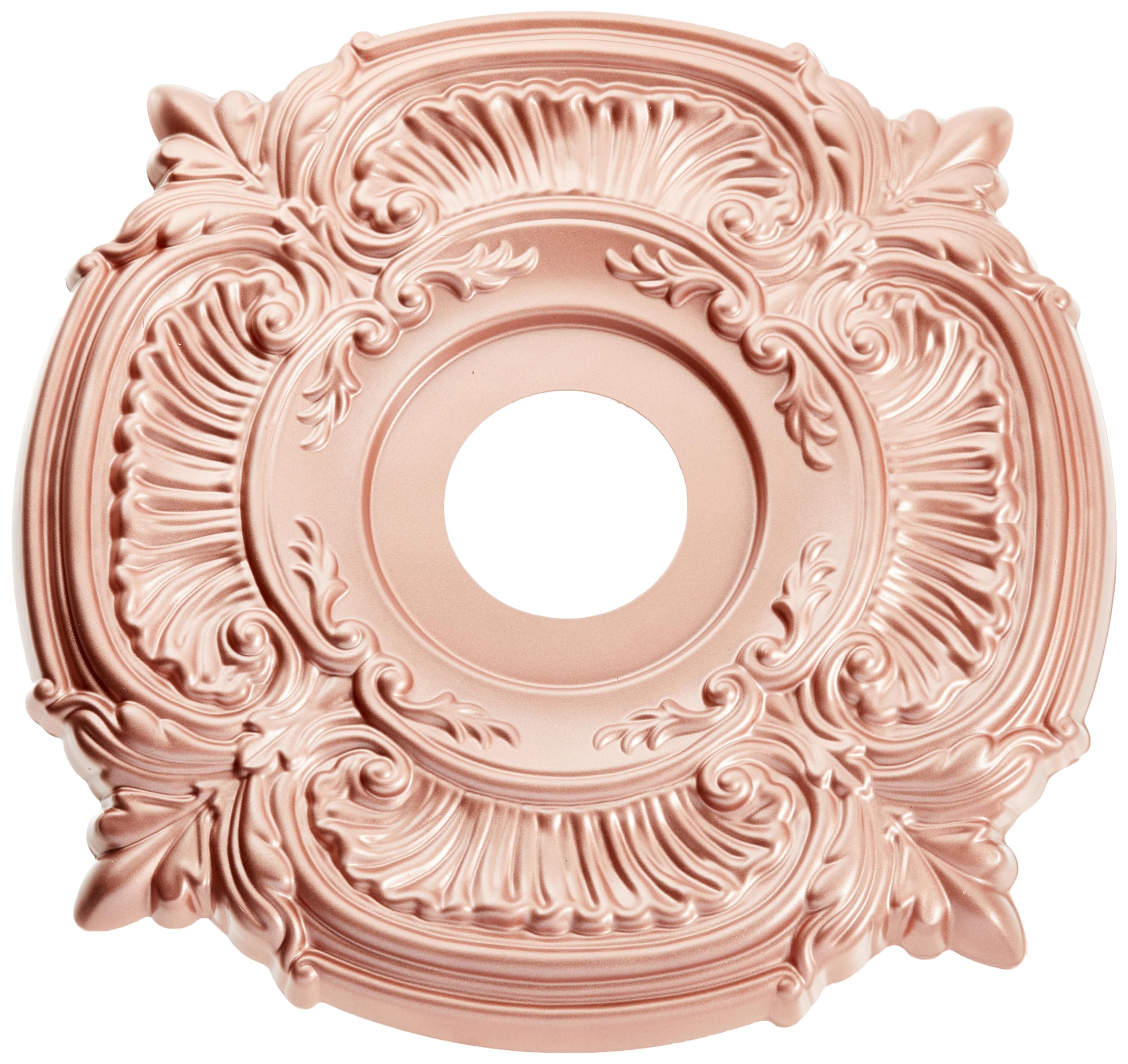 16OD x 3 1/2ID x 1P Attica Thermoformed PVC Ceiling Medallion (Fits Canopies up to 5 5/8), Metallic Copper