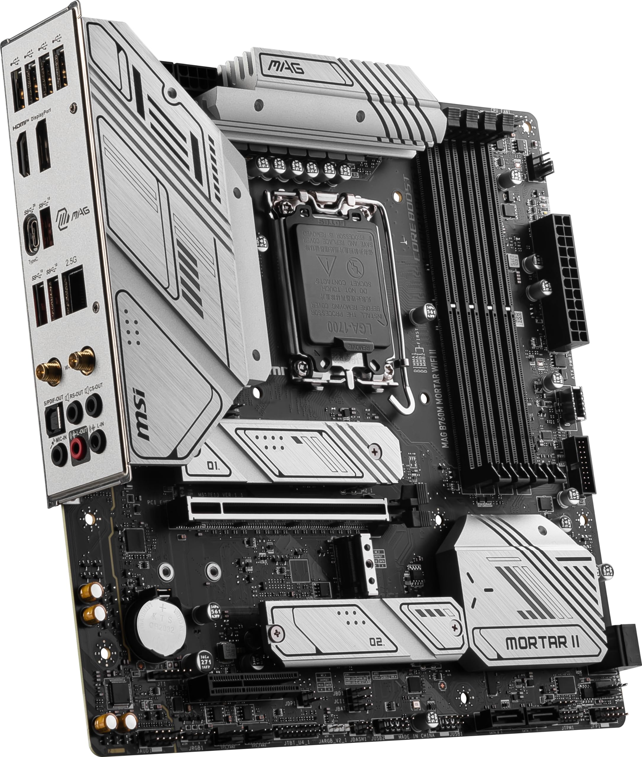 Msi Mag B760M Mortar Wifi Ii Gaming Motherboard (Supports 12Th/13Th/14Th Gen Intel Processors, Lga 1700, Ddr5, Pcie 5.0, M.2, 2.