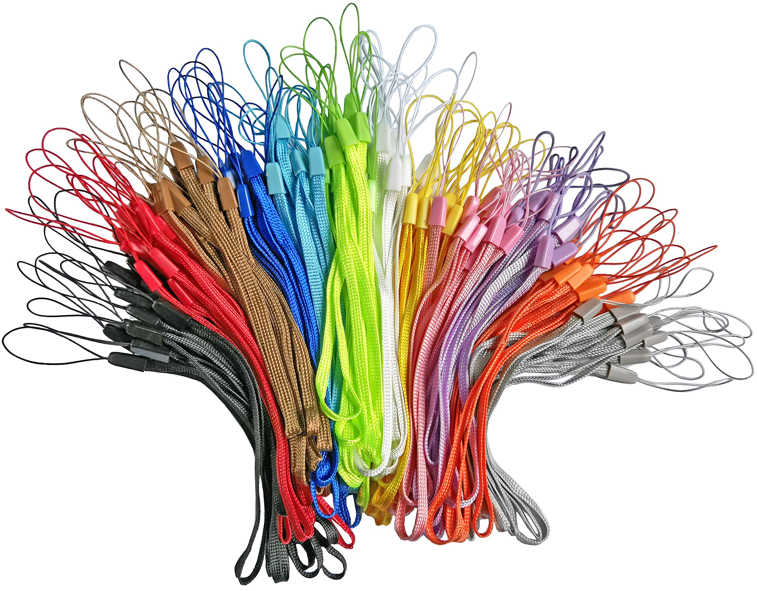 Coloryourlife 120 Pcs Wrist Straps Strings Lanyards For Usb Flash Drive Memory Stick Capacitive Stylus Pens   Assorted Colors
