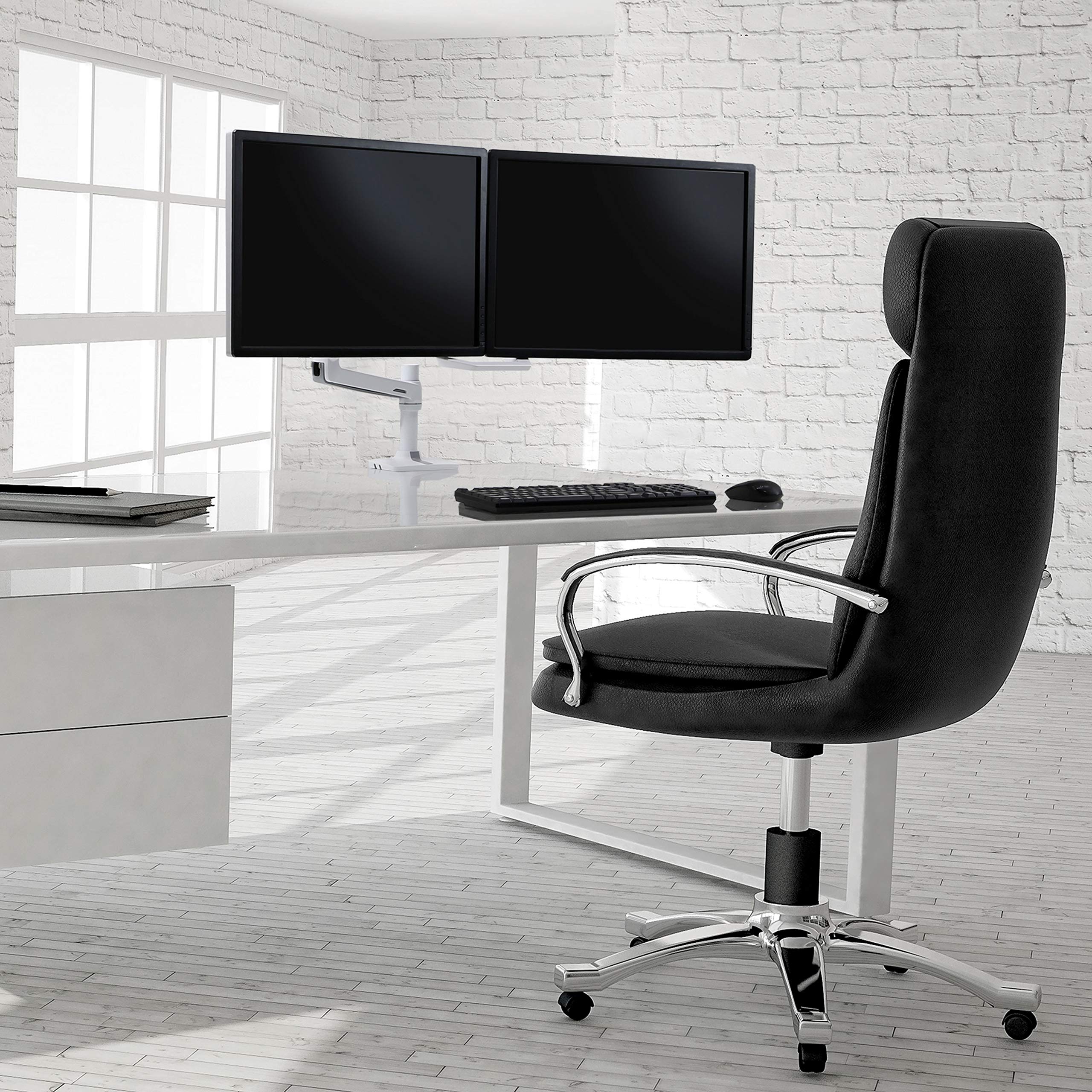 Ergotron � LX Dual Direct Monitor Arm, VESA Desk Mount � for 2 Monitors Up to 25 Inches, 2 to 11 lbs Each � White