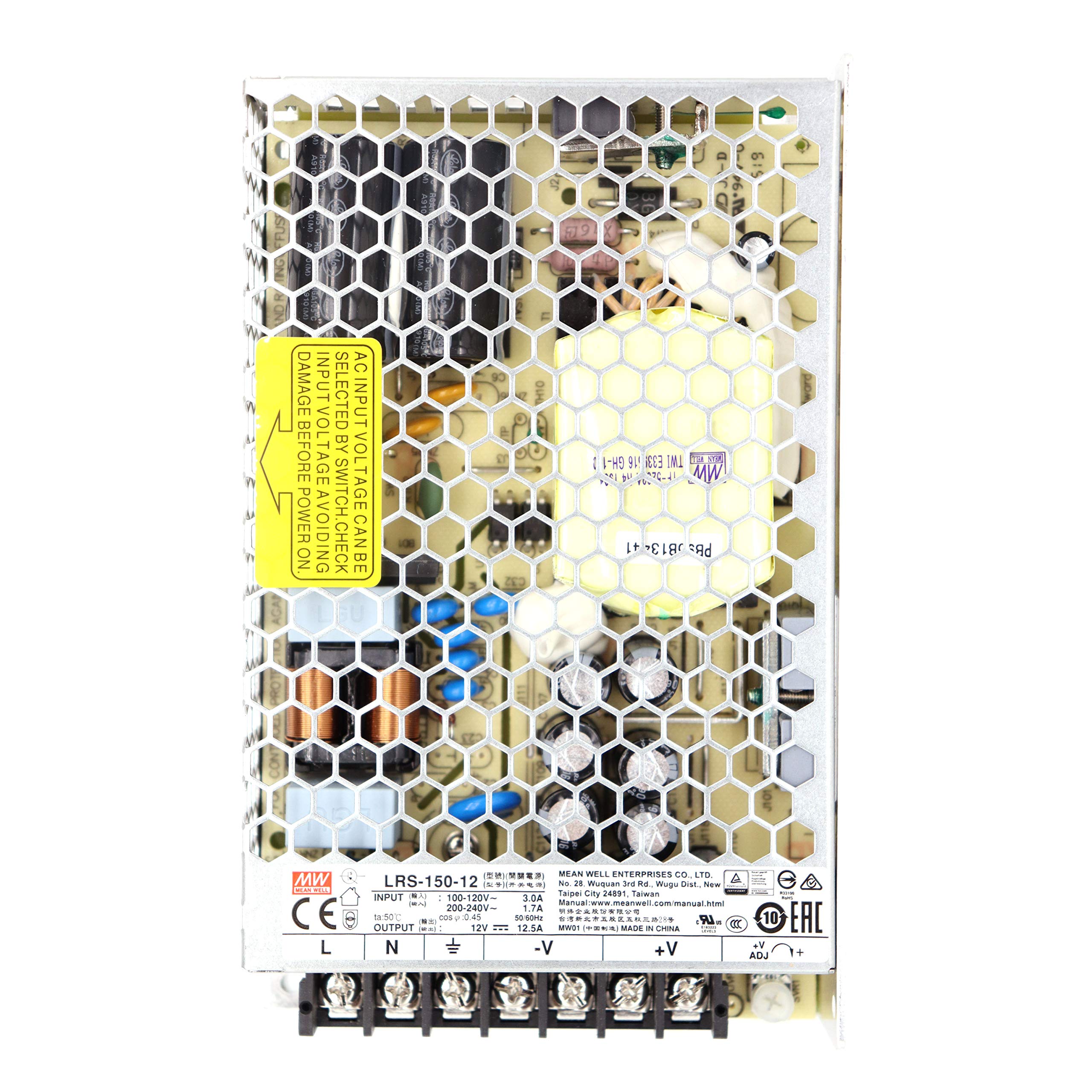 Mean Well Lrs 150 12 150W Single Output Switchable Power Supply 12Vdc 12.5A (Lrs Series 150W 12V)