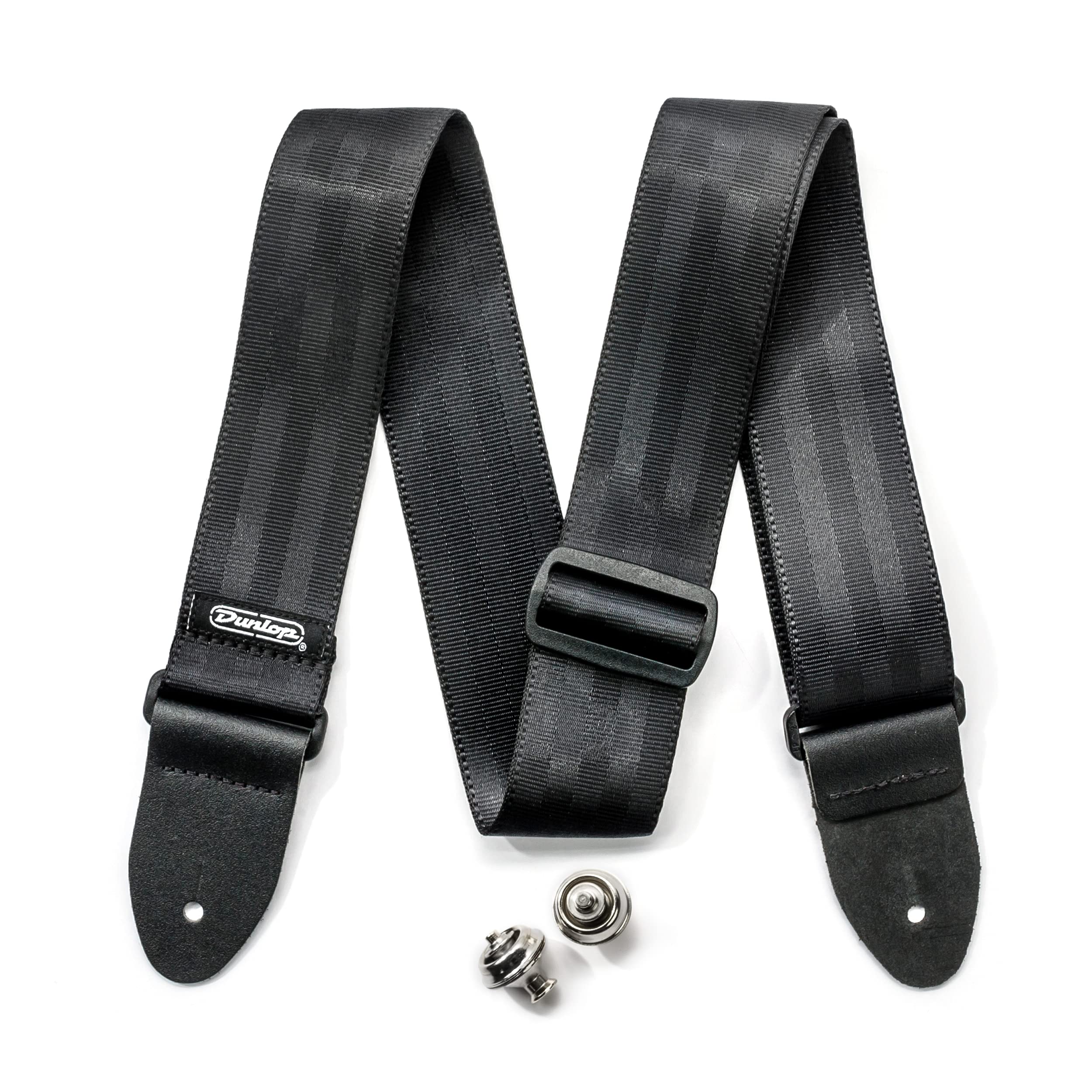 Dunlop Slst001 Straplok� Pak, Nickel Dual Design Straplok� & Strap,Black