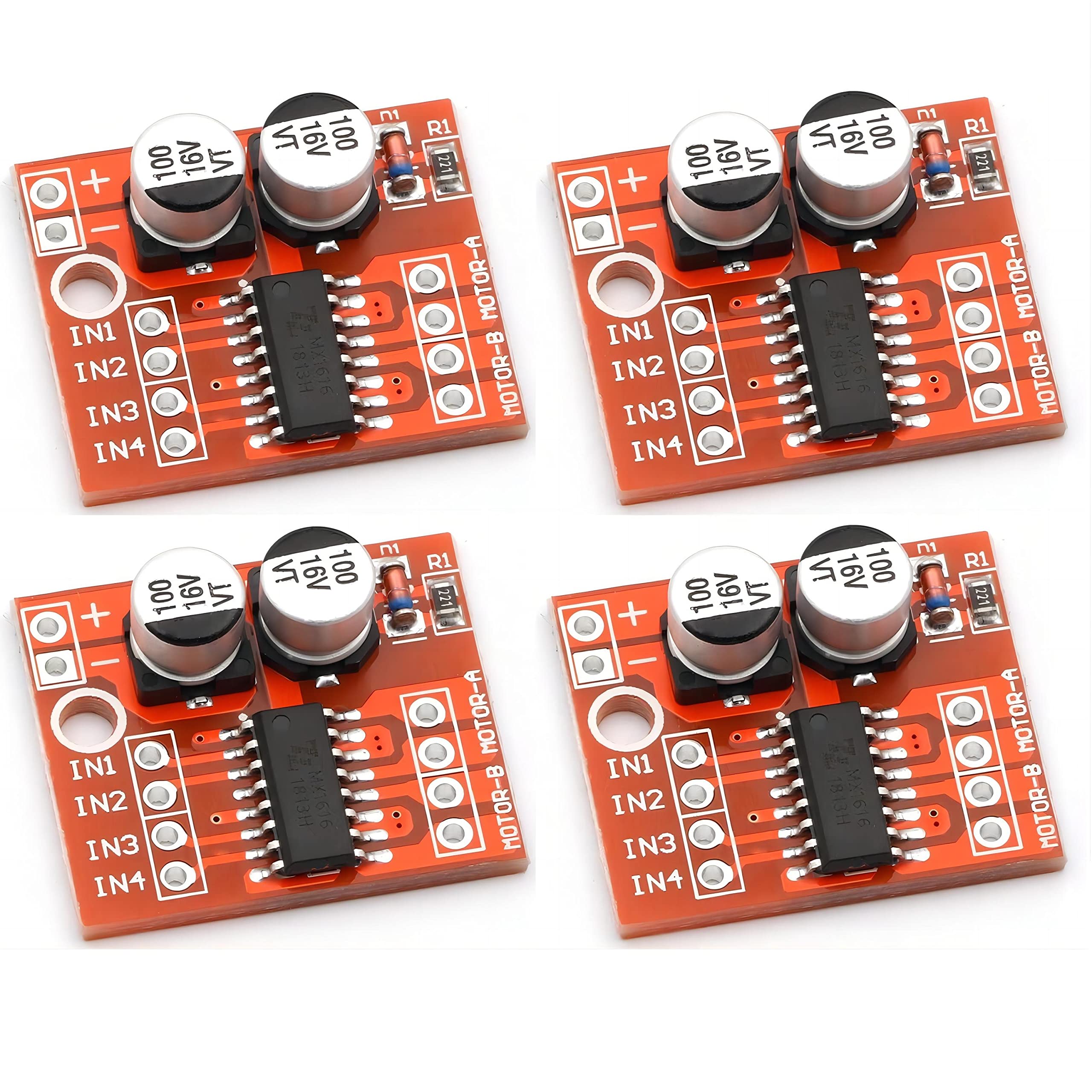 Wwzmdib 4Pcs Mini L298N 2 Channel H Bridge Dc Motor Driver Board With Mx1508 Chip For Electric Projects, Smart Car Robot.