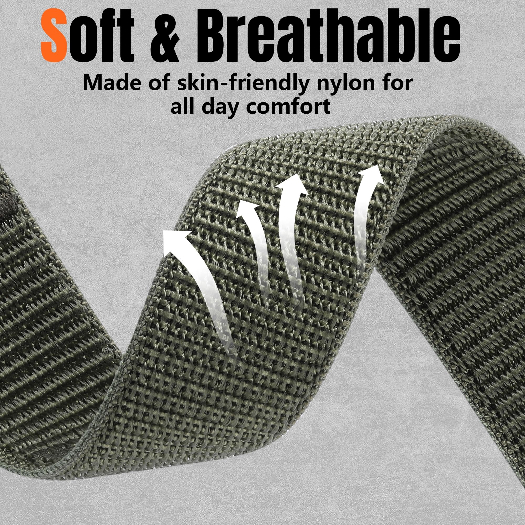 Bandletic Compatible With Garmin Fenix 6 Watch Band - 22Mm Quick Fit Nylon Sport Strap For Fenix 8 E 47Mm/7 6 Pro/5/5 Plus/Insti