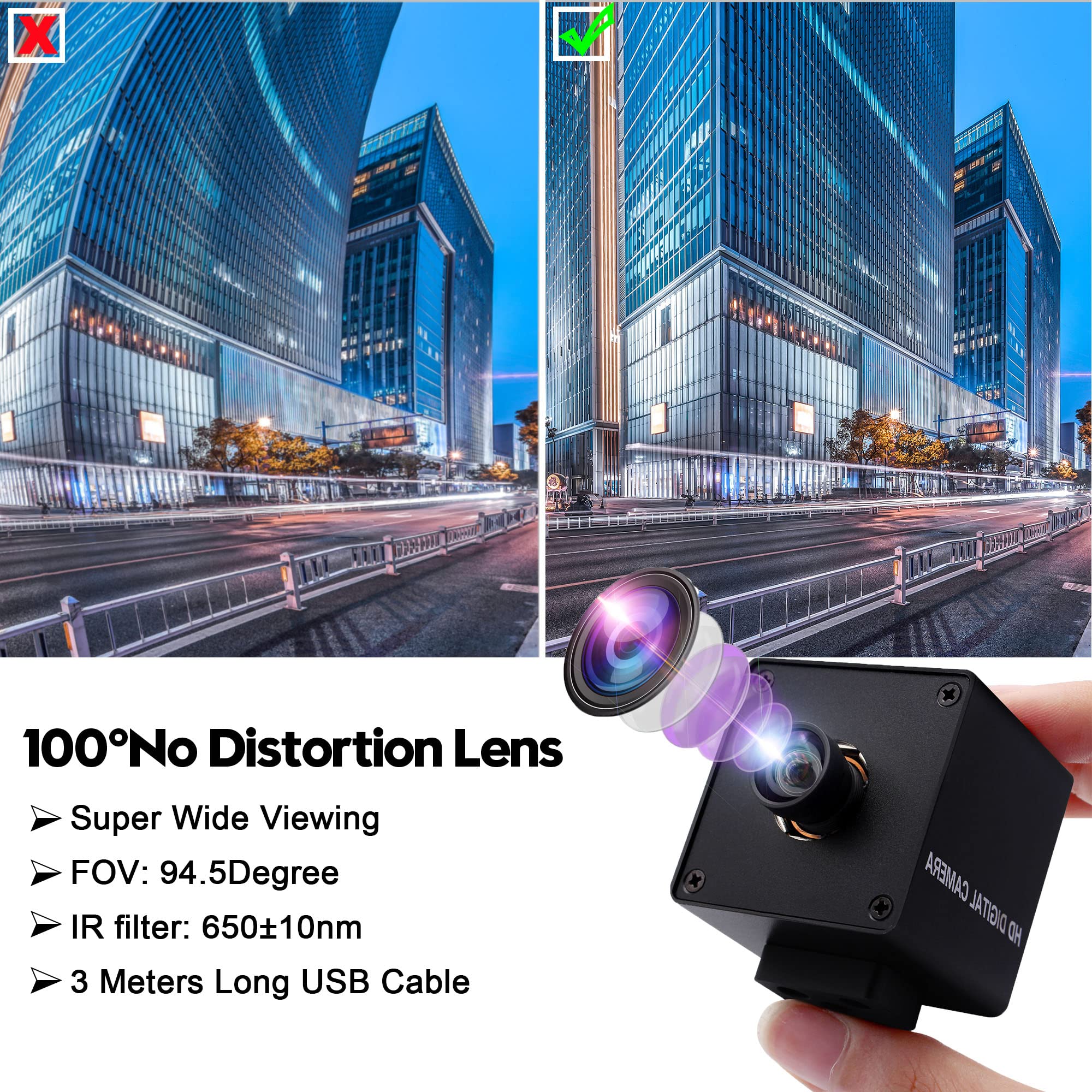 Svpro 4K Usb Camera Autofocus Video Camera Uhd 3840X2160 With Metal Box For Pro Streaming/Online Course/Industrial Use,100 Degre