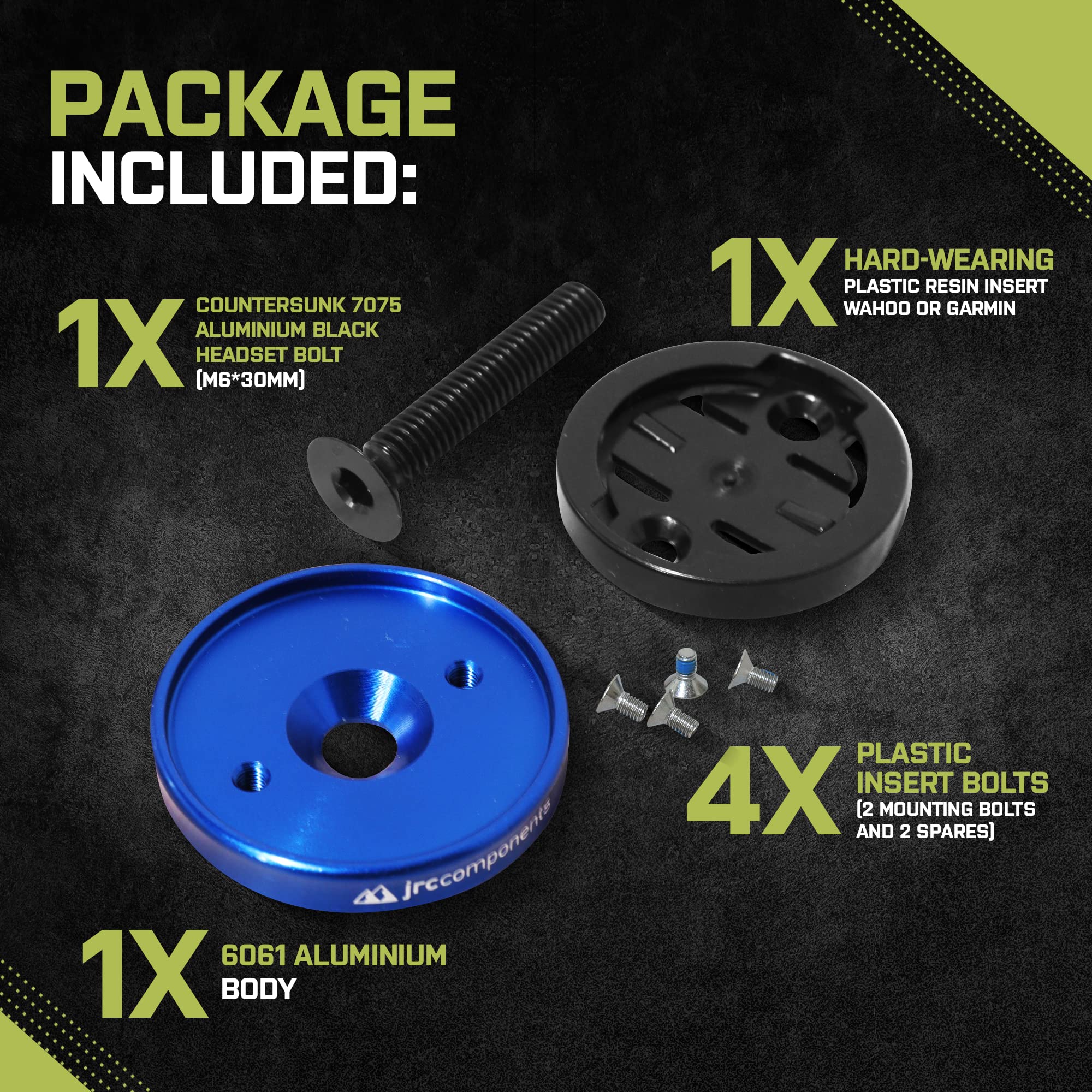 Jrc Components Enkei Top Cap Bike Stem Mount | Compatible With Garmin Edge Series Devices | Lightweight Cnc 6061 T6 Aluminium Bo