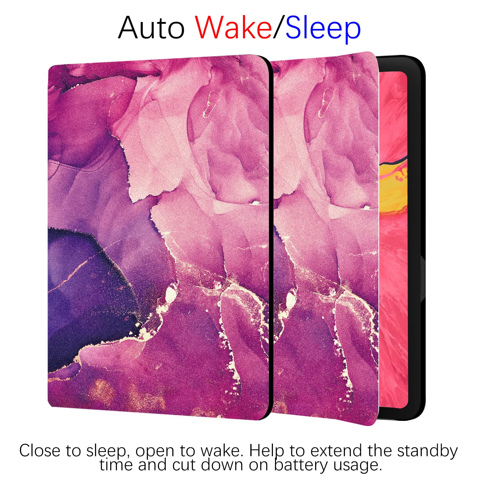 Berkin Arts Ipad 10Th Generation Case 2022 (10.9 Inch) Case A2757/A2696/A2777 Folio Case Premium Leather Cover Synchromism Mauve