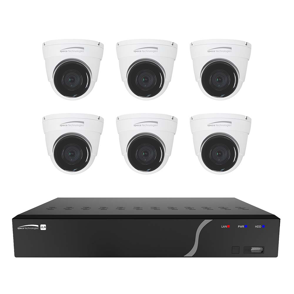 Speco 8 Channel Nvr Kit W/6 Outdoor Ir 5Mp Ip Cameras 2.8Mm Fixed Lens - 2Tb,WBCAMB0C82YJXQV