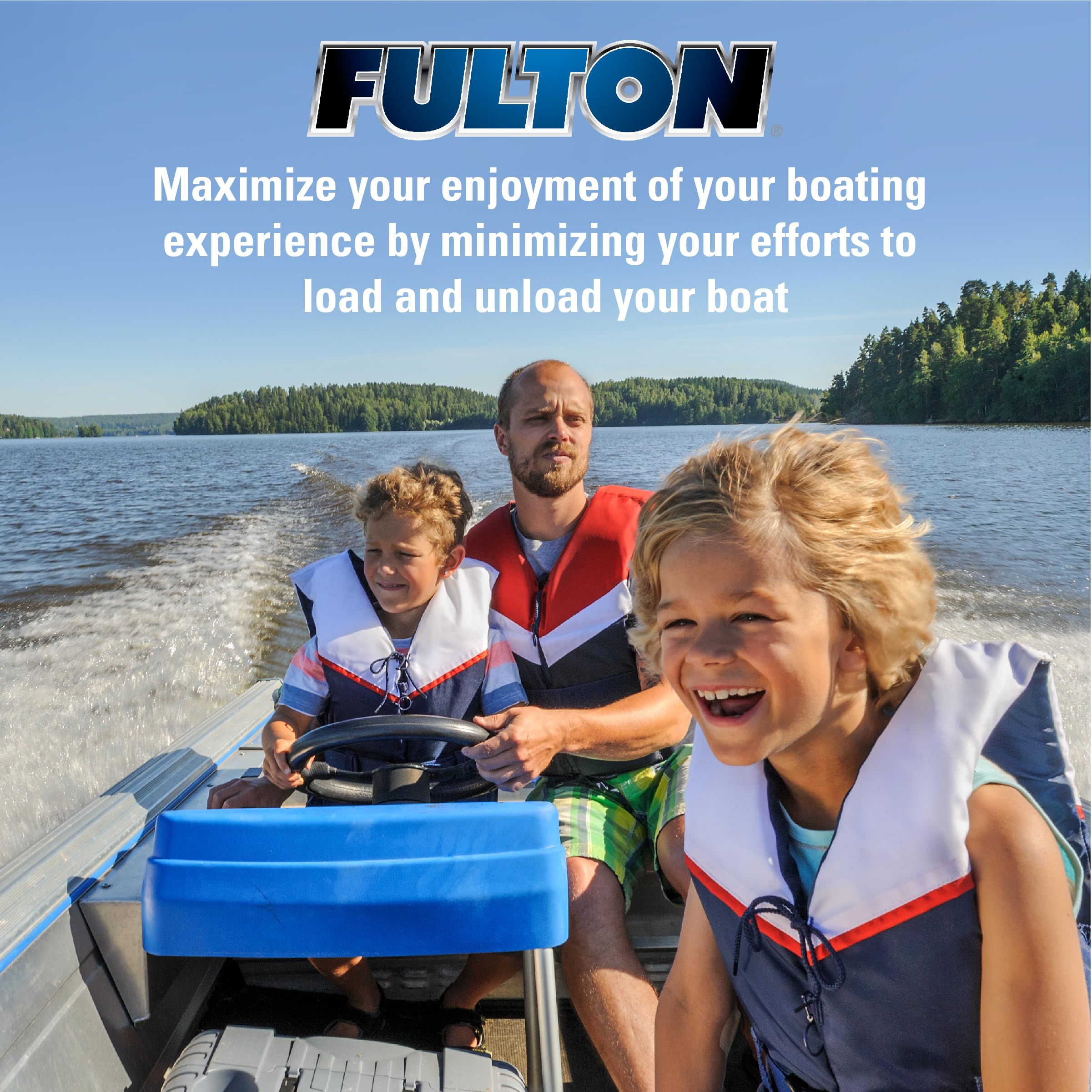 Fulton 142311 Xlt Boat Trailer Winch With 20 Foot Winch Strap With Hook, 1,500 Lbs. Capacity, Single-Speed Hand Crank Winch, 8 I,WBAUVB06WRTGLHG