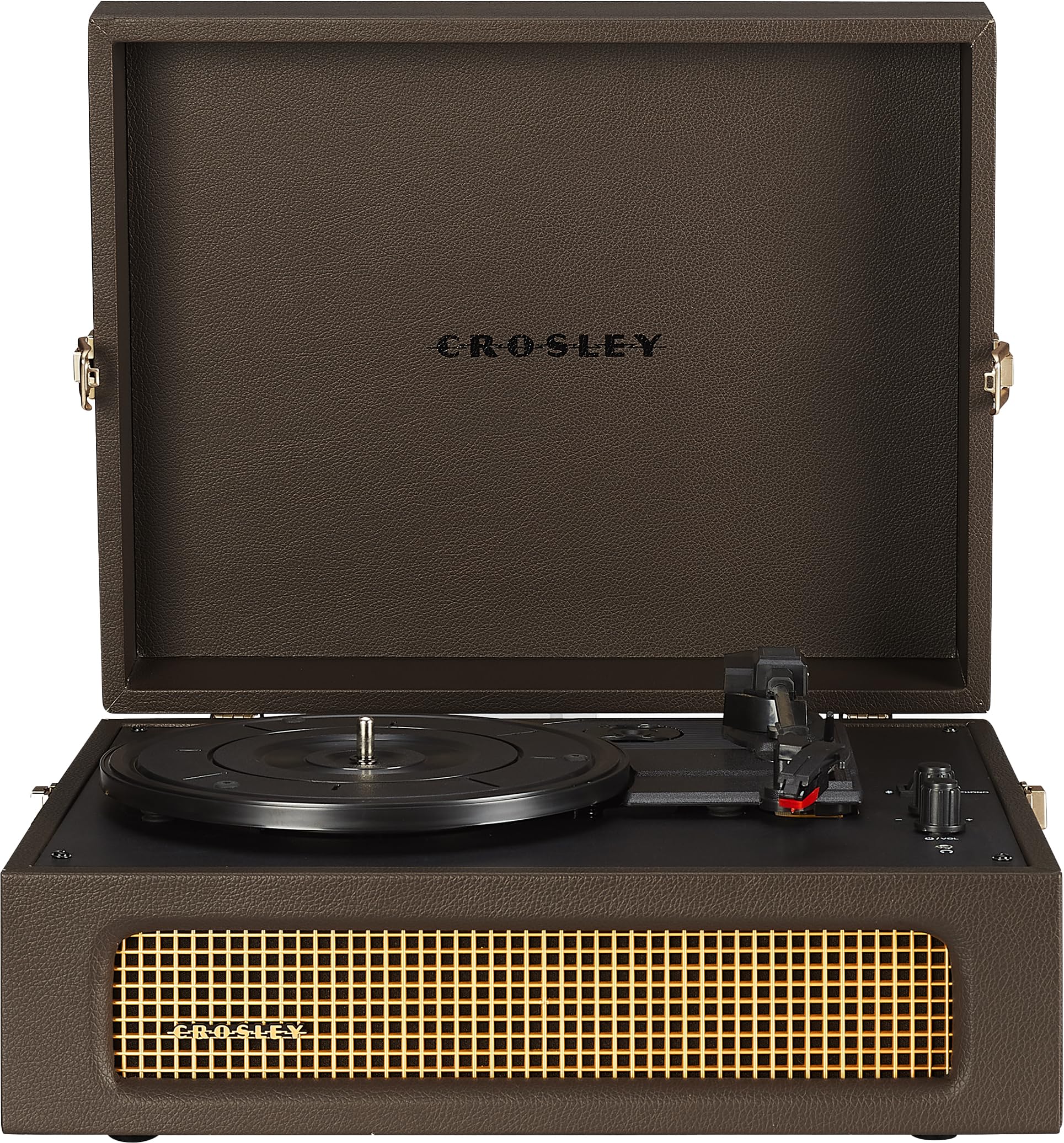 Crosley Cr8017B Co Voyager Vintage Portable Vinyl Record Player Turntable With Bluetooth In/Out And Built In Speakers, Cocoa