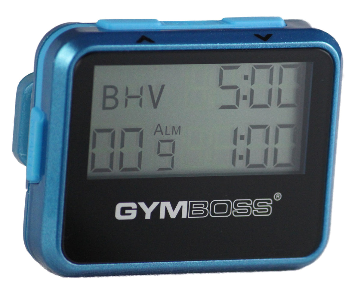Gymboss Interval Timer And Stopwatch   Teal/Blue Metallic Gloss