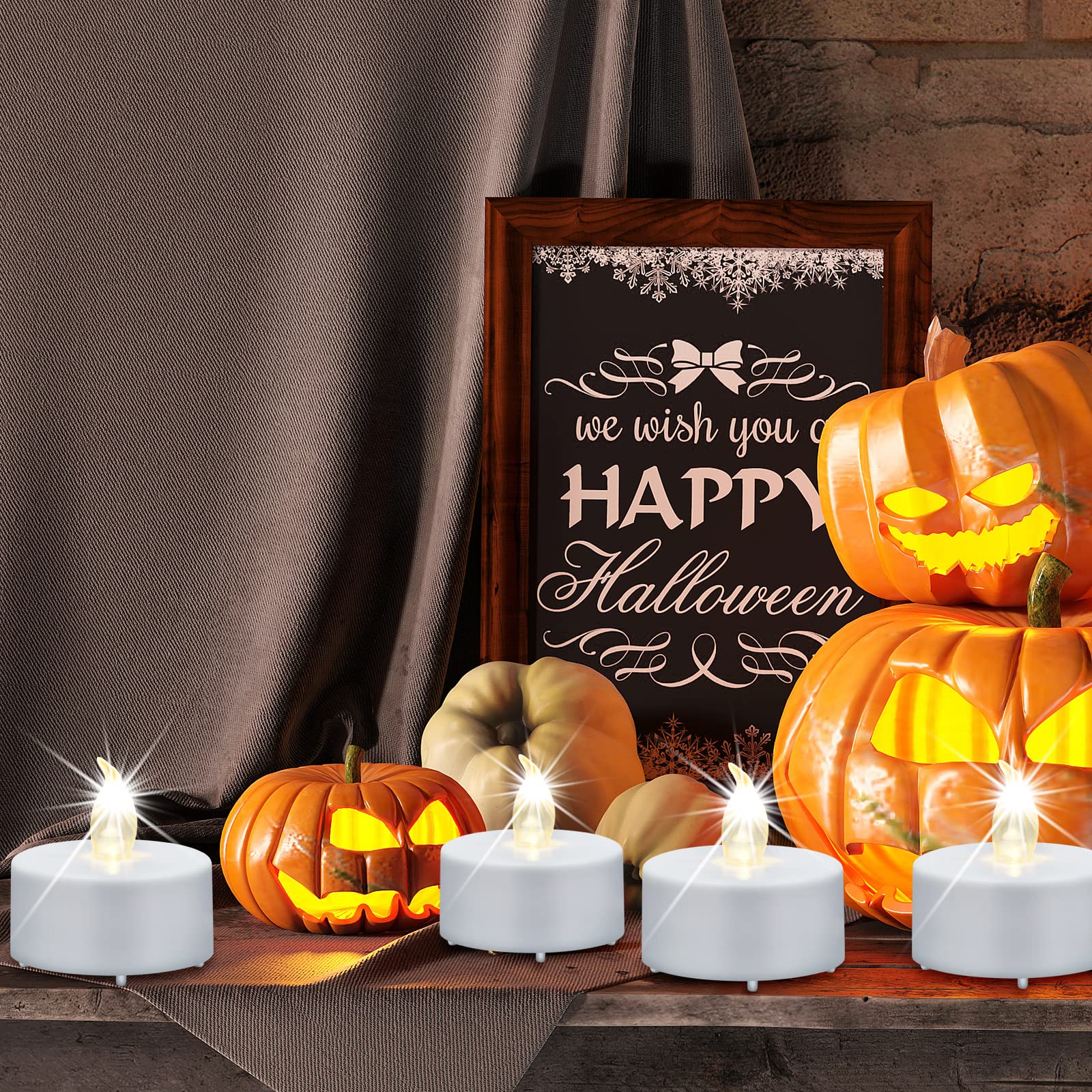 Tea Light, 150 Pack Flameless Led Tea Lights Candles Flickering Red 200+ Hours Battery Powered Tealight Candle. Ideal For Party,