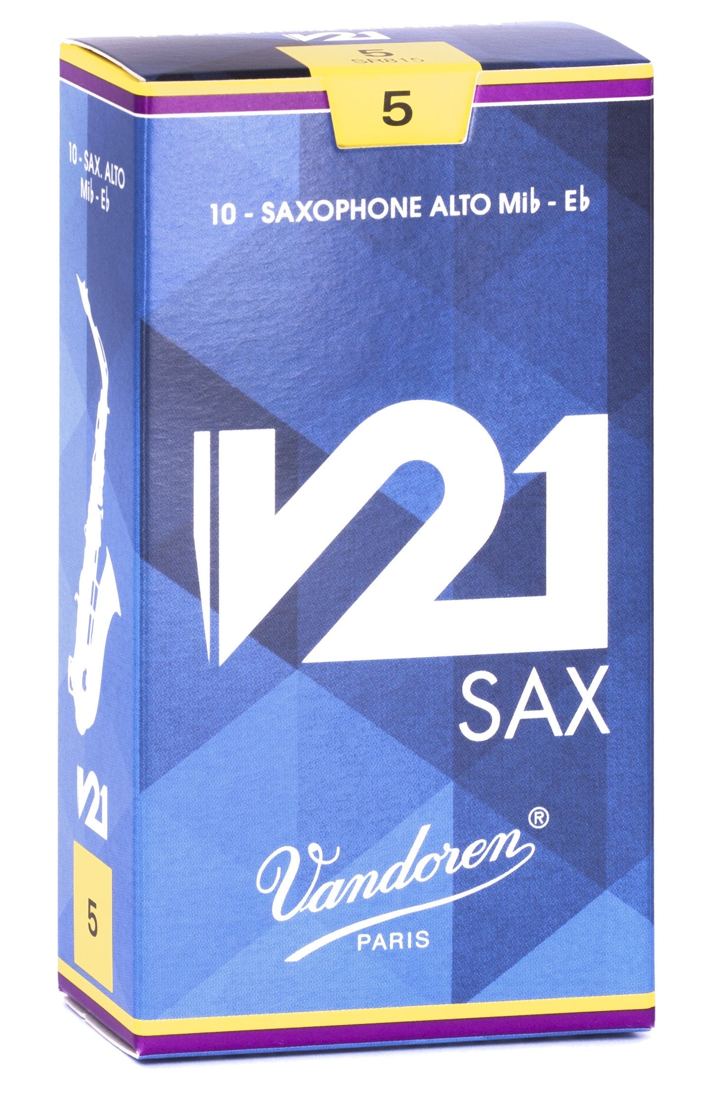 Vandoren Sr815 Alto Saxophone V21 Reeds Strength 5 Box Of 10
