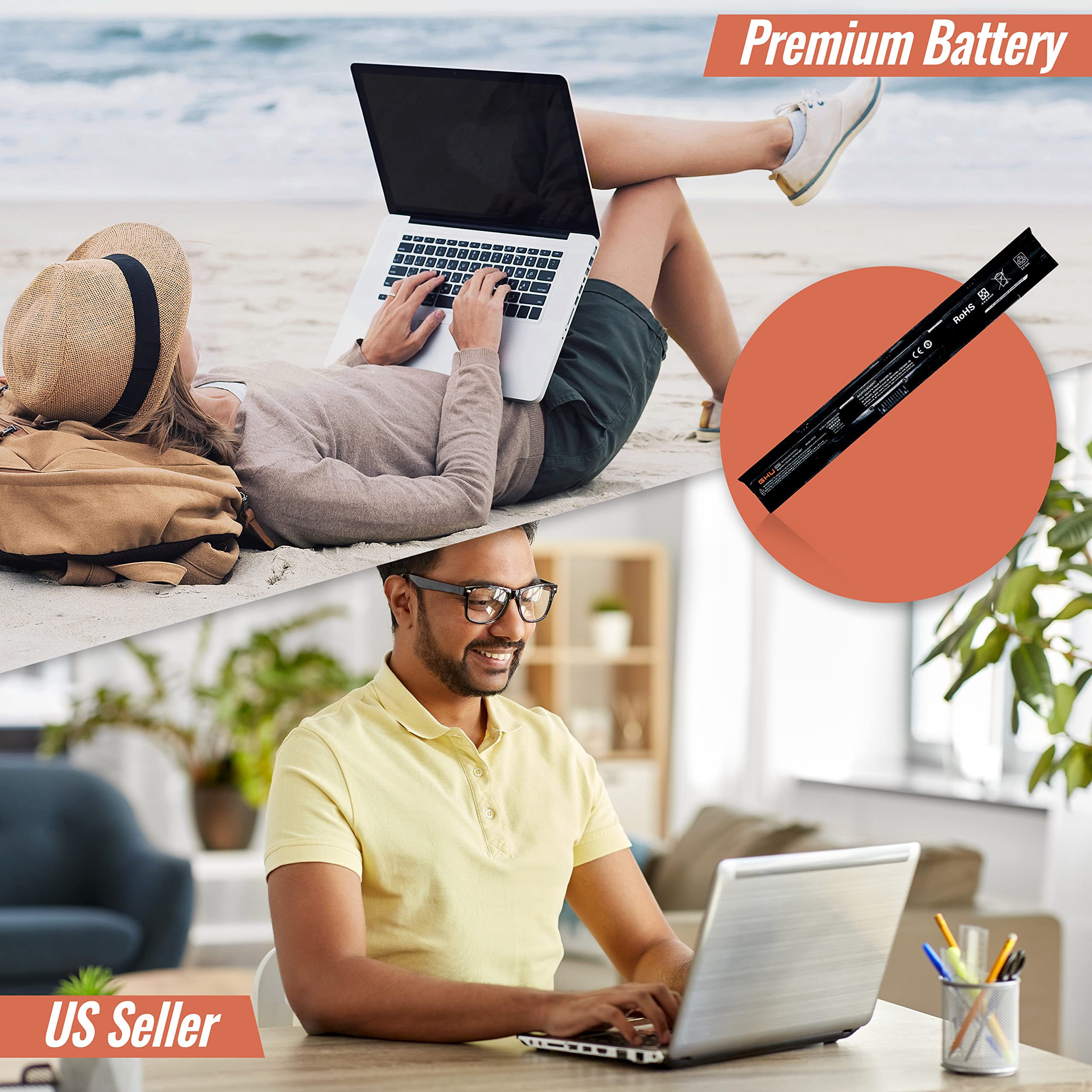 Ghu New Battery Replacement 33Wh For Ki04 Hstnn Lb6S Hstnn Lb6T 800049 001 K104 Compatible With Hp Pavilion 14 Ab 15 Ab 17 G000