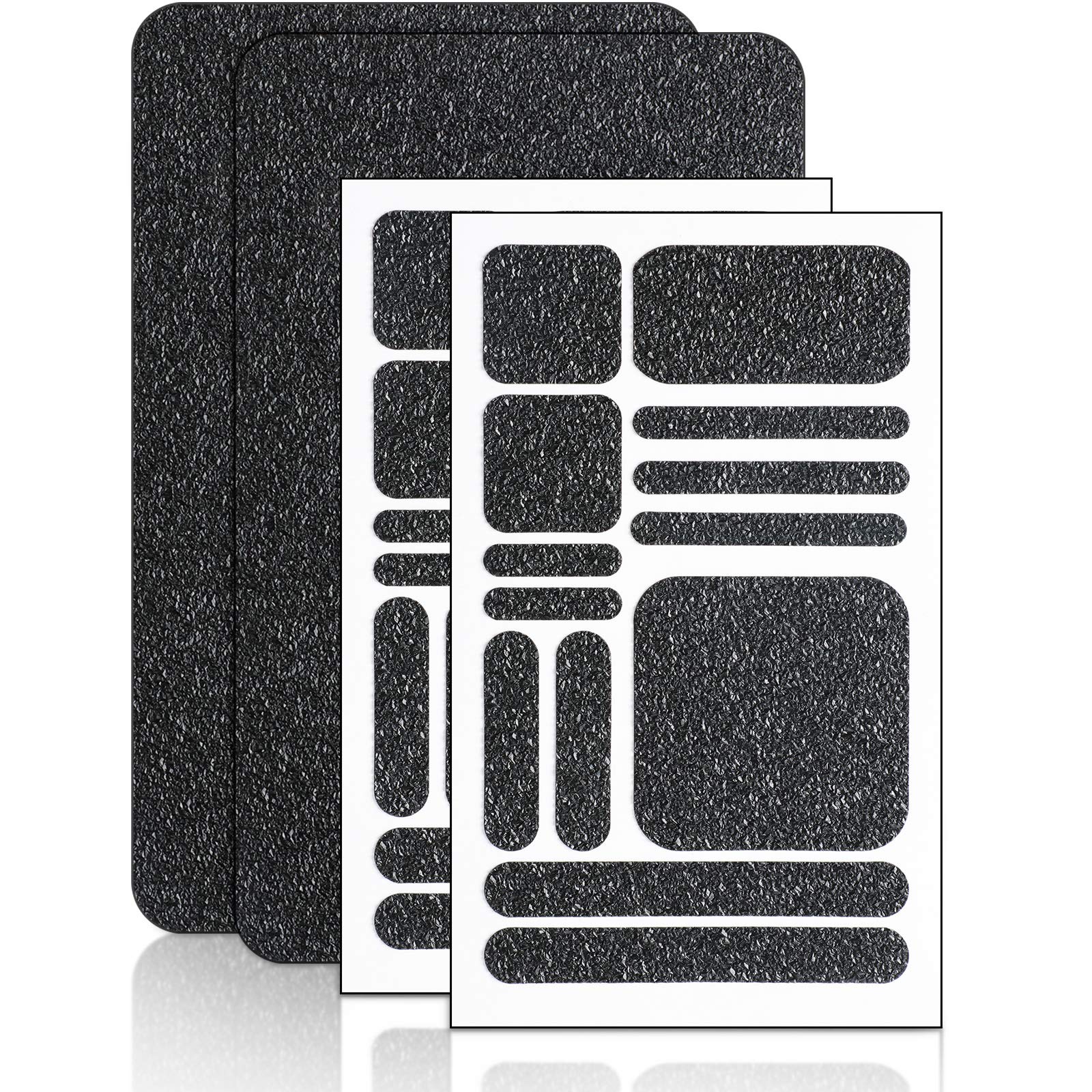 Zonon 4 Pieces Grip Phone Tape Sticker Anti Slip Rubber Textured Phone Tape Adhesive Traction Grip Decal Stickers for Tablet Com